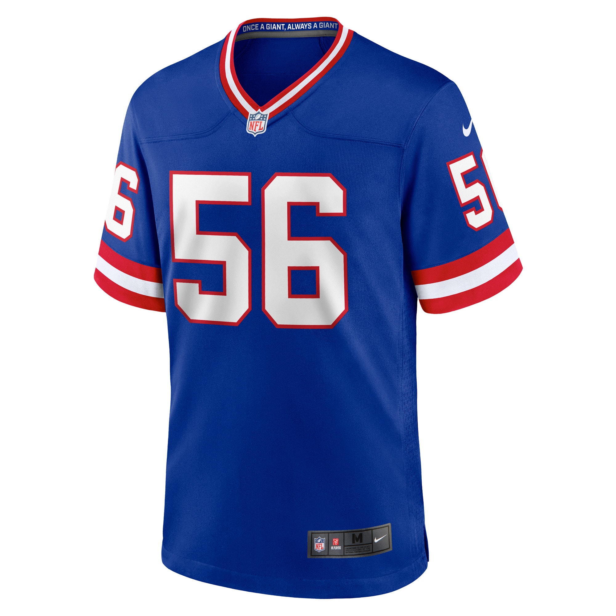 Men's New York Giants Lawrence Taylor  Royal Classic Retired Player Game Jersey