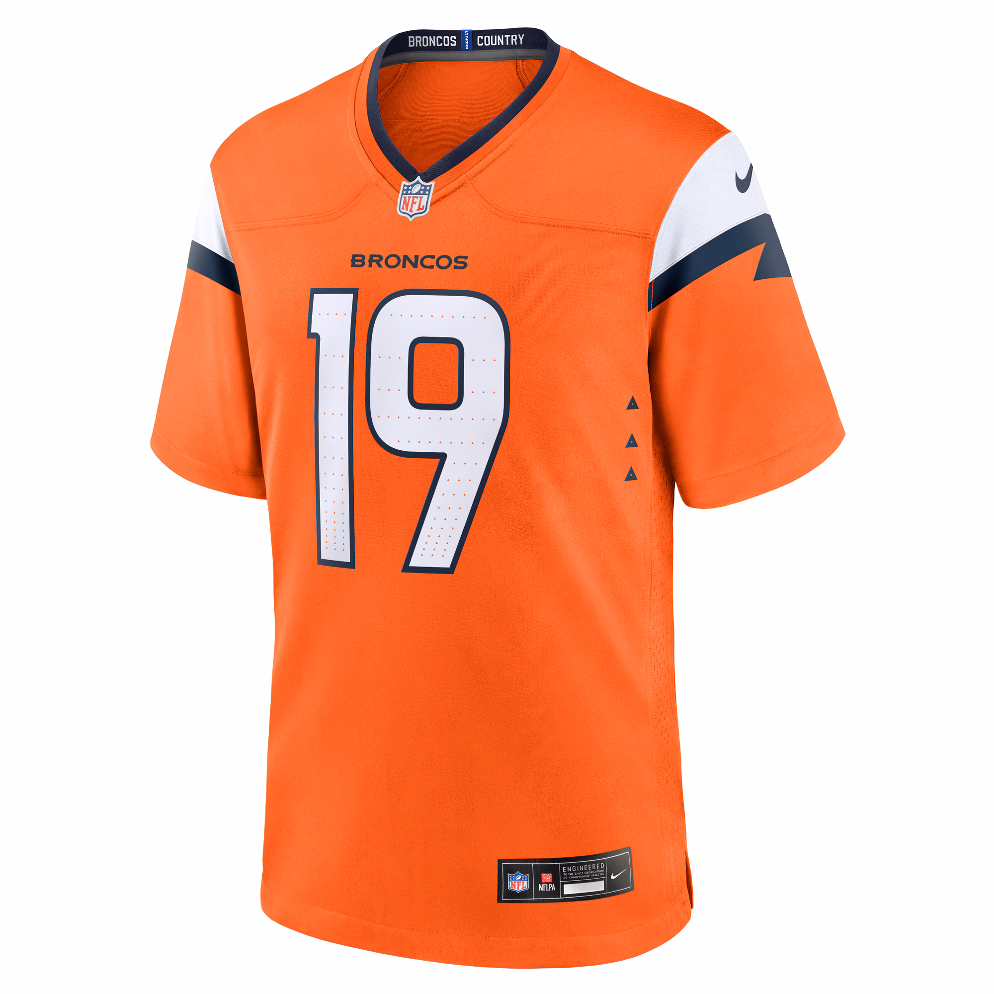 Men's Denver Broncos Marvin Mims Jr  Orange Team Game Jersey