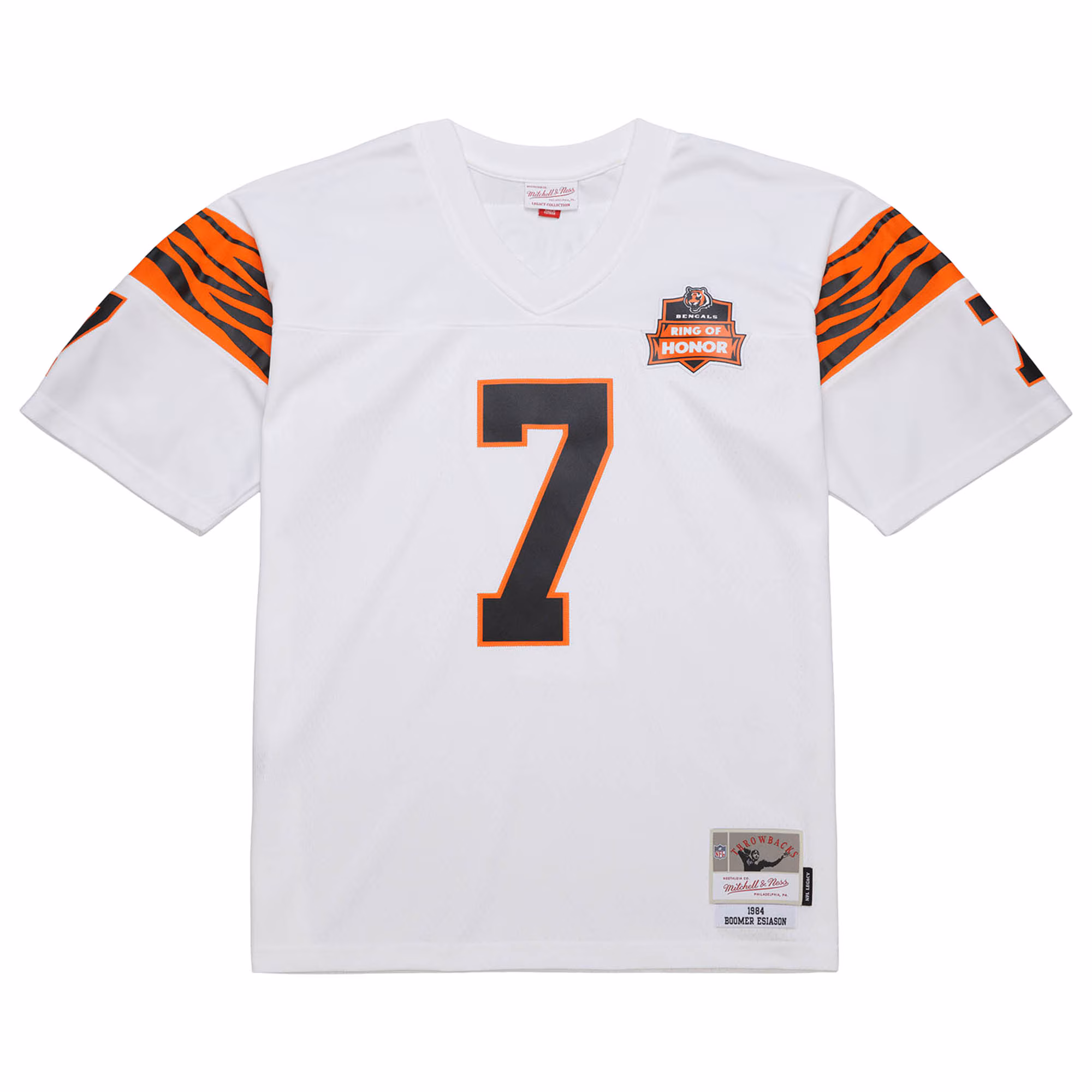 Men's Cincinnati Bengals Boomer Esiason Mitchell & Ness White 1984 Legacy Replica Jersey