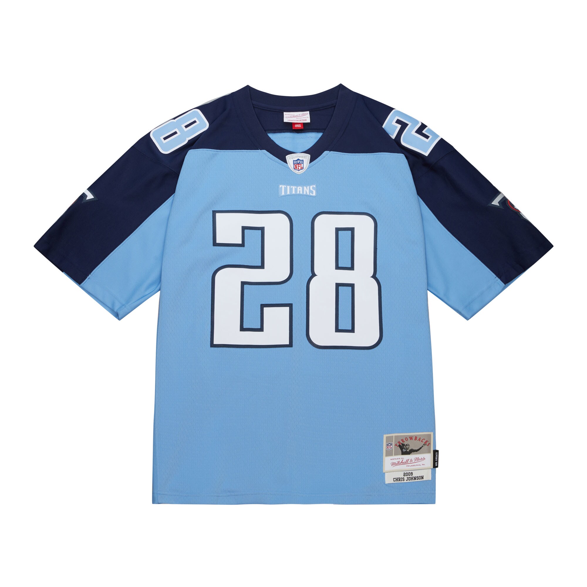 Men's Tennessee Titans Chris Johnson Mitchell & Ness Light Blue Legacy Replica Jersey