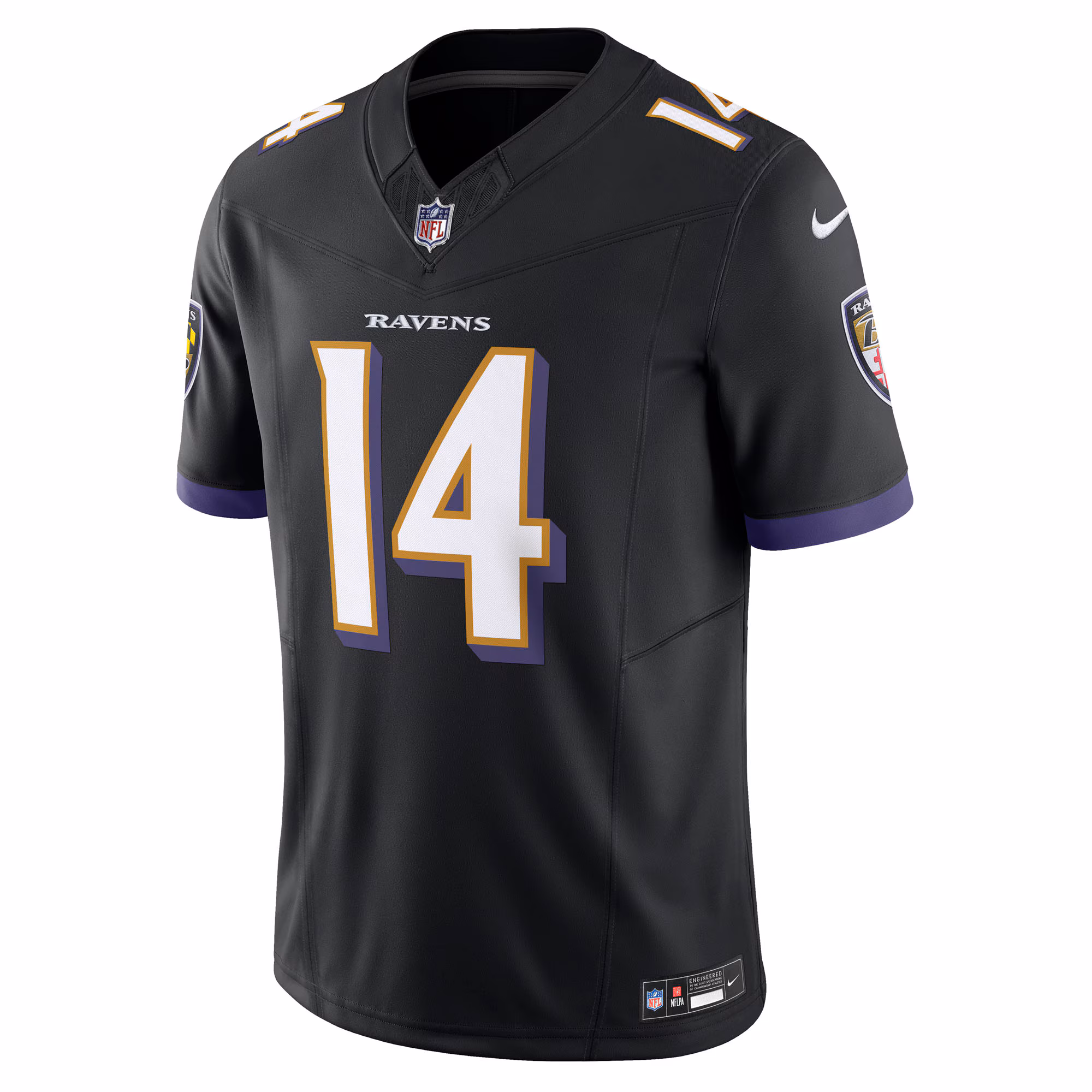 Men's Baltimore Ravens Kyle Hamilton  Black Alternate Vapor F.U.S.E. Limited Jersey