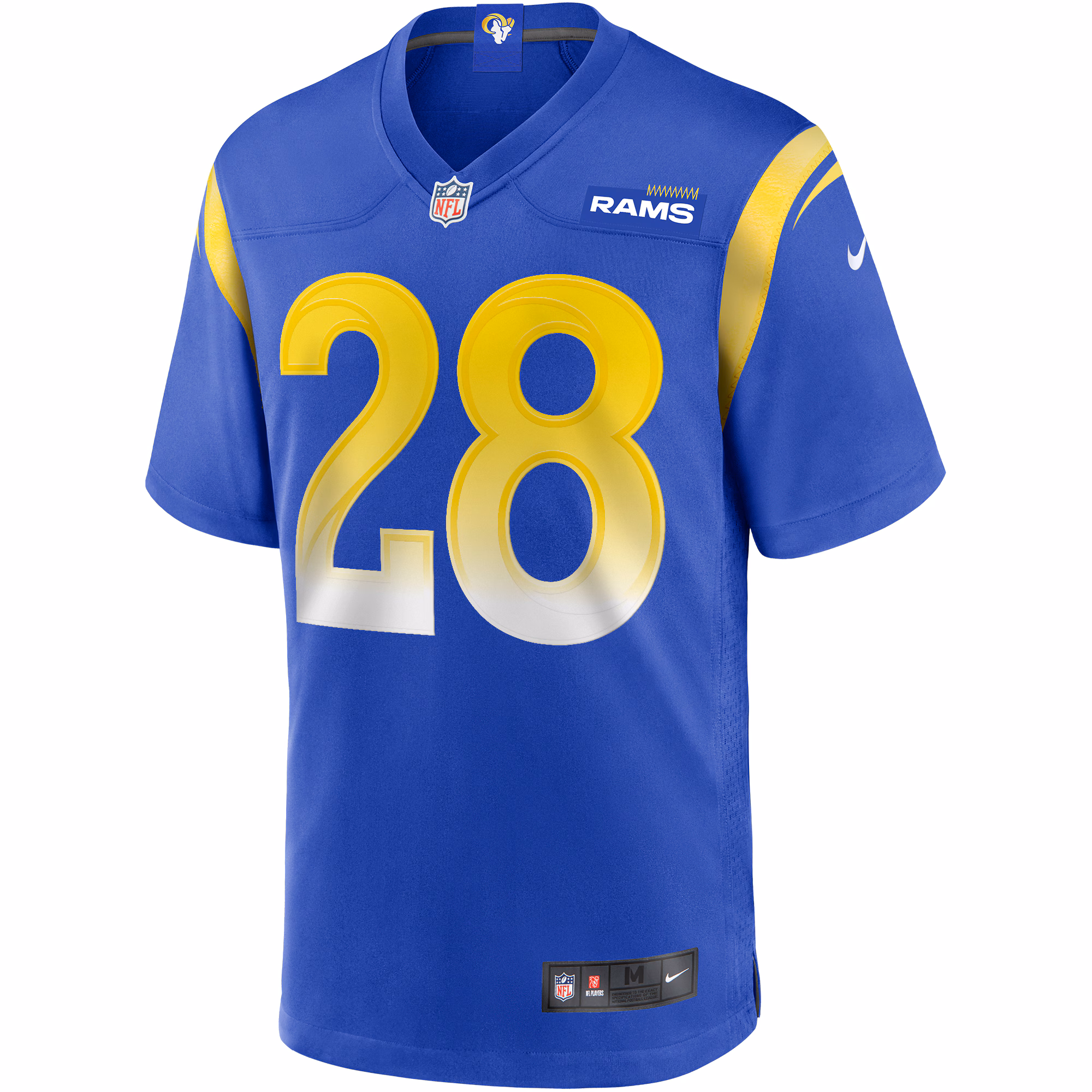 Men's Los Angeles Rams Marshall Faulk  Royal Game Retired Player Jersey