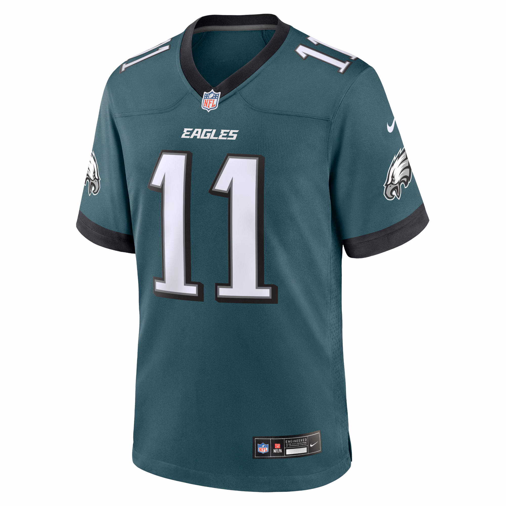 Men's Philadelphia Eagles A.J. Brown  Midnight Green Team Game Jersey