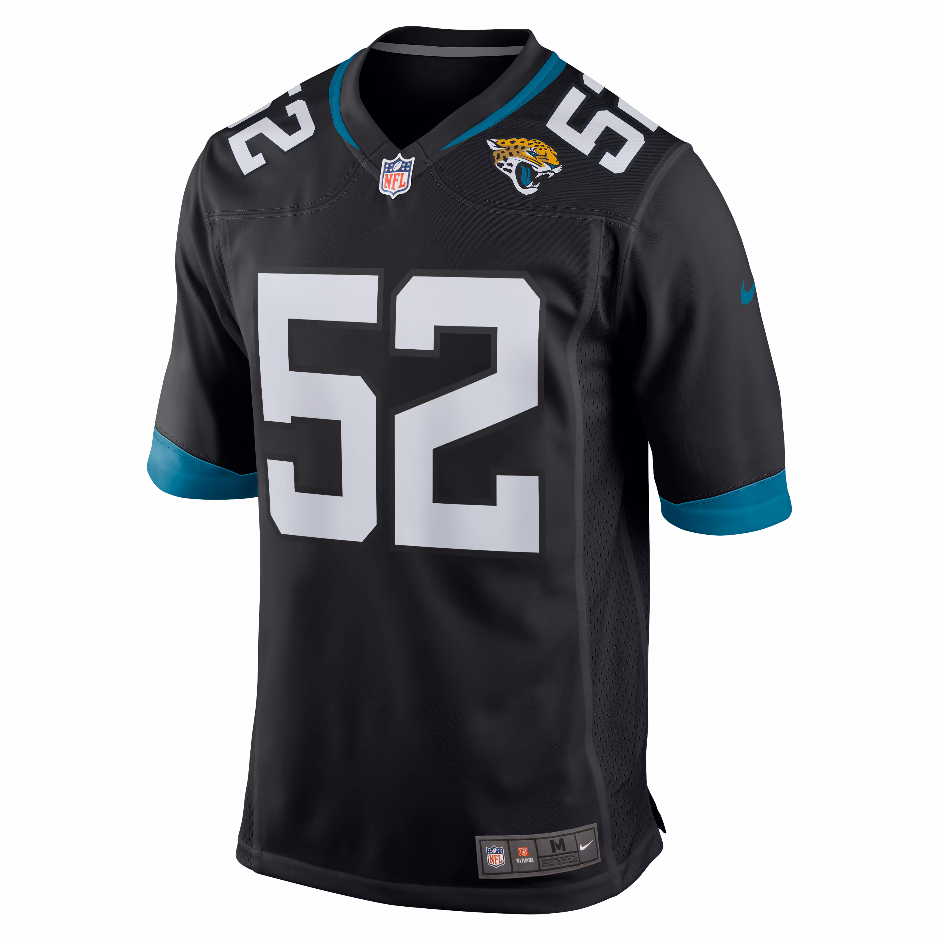 Men's Jacksonville Jaguars DaVon Hamilton  Black Game Jersey