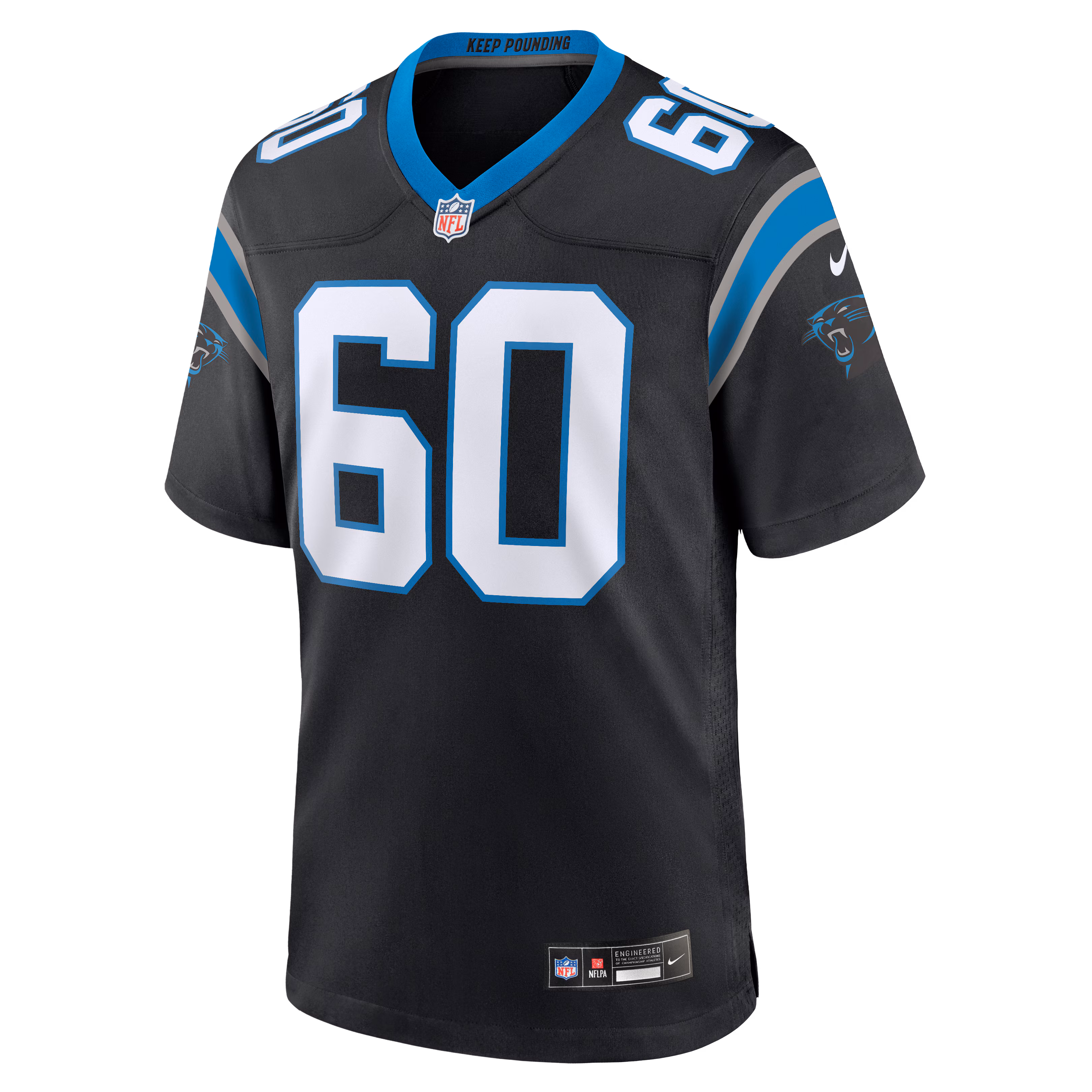 Men's Carolina Panthers Nick Samac  Black Team Game Jersey