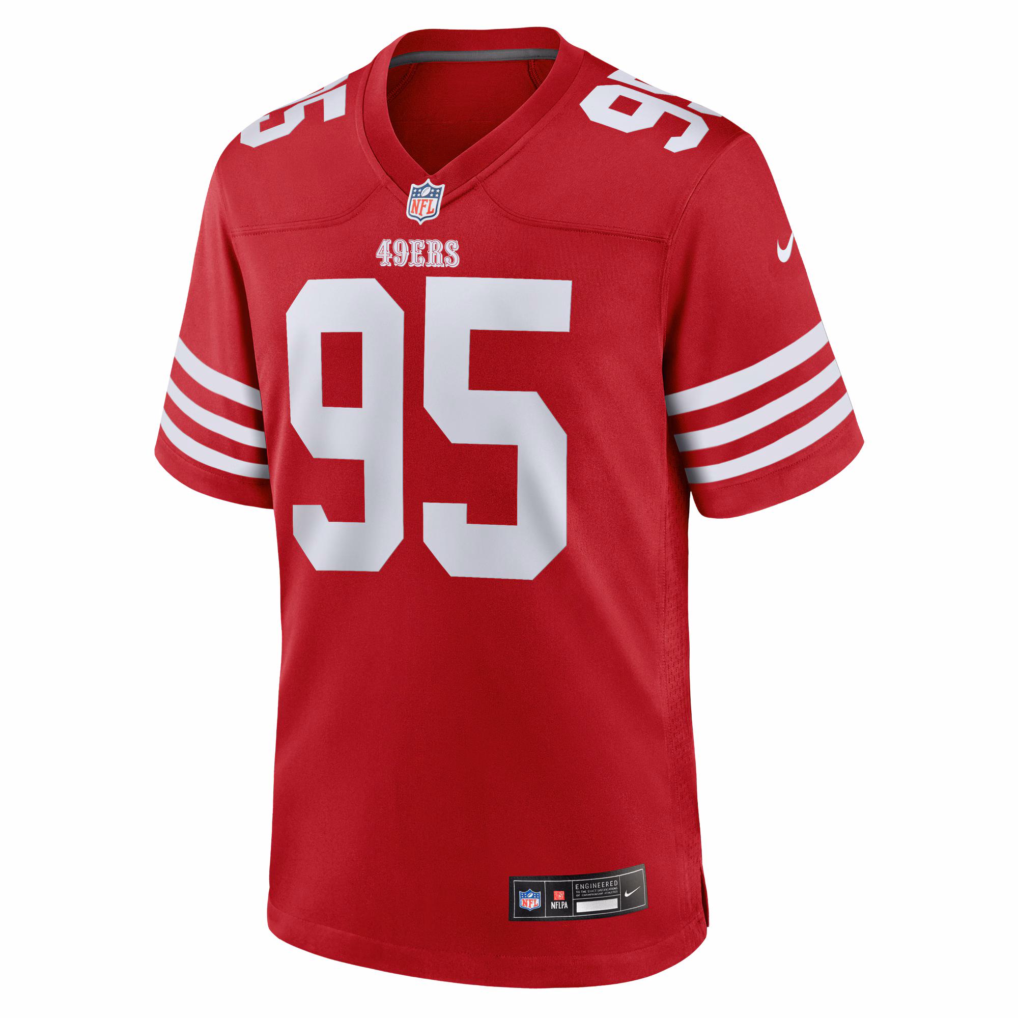 Men's San Francisco 49ers Alfred Collins  Scarlet Team Game Jersey