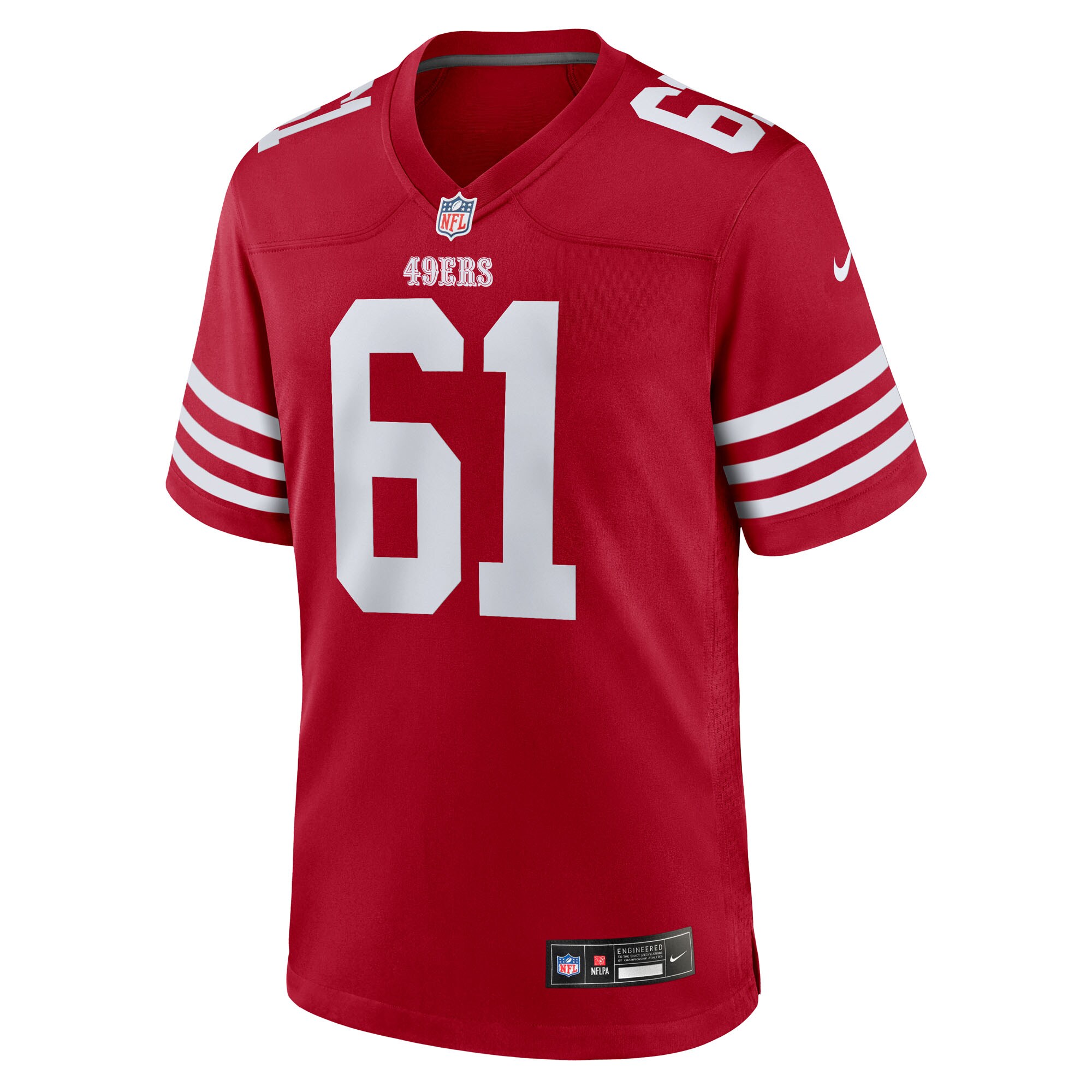 Men's San Francisco 49ers Matt Hennessy  Scarlet Team Game Jersey