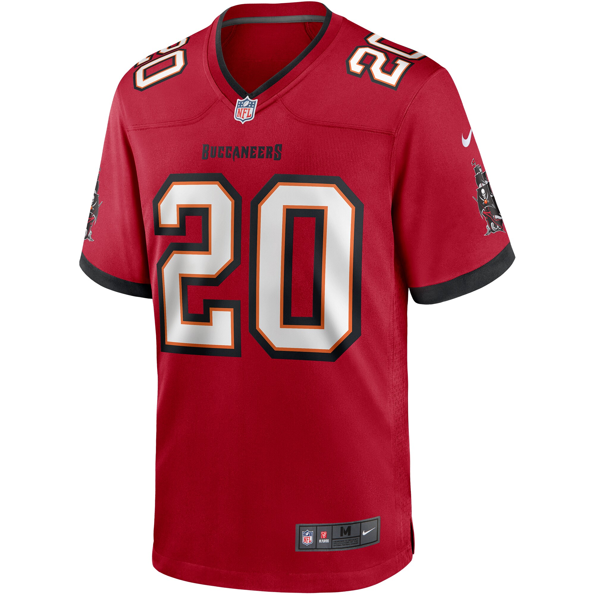 Men's Tampa Bay Buccaneers Ronde Barber  Red Game Retired Player Jersey