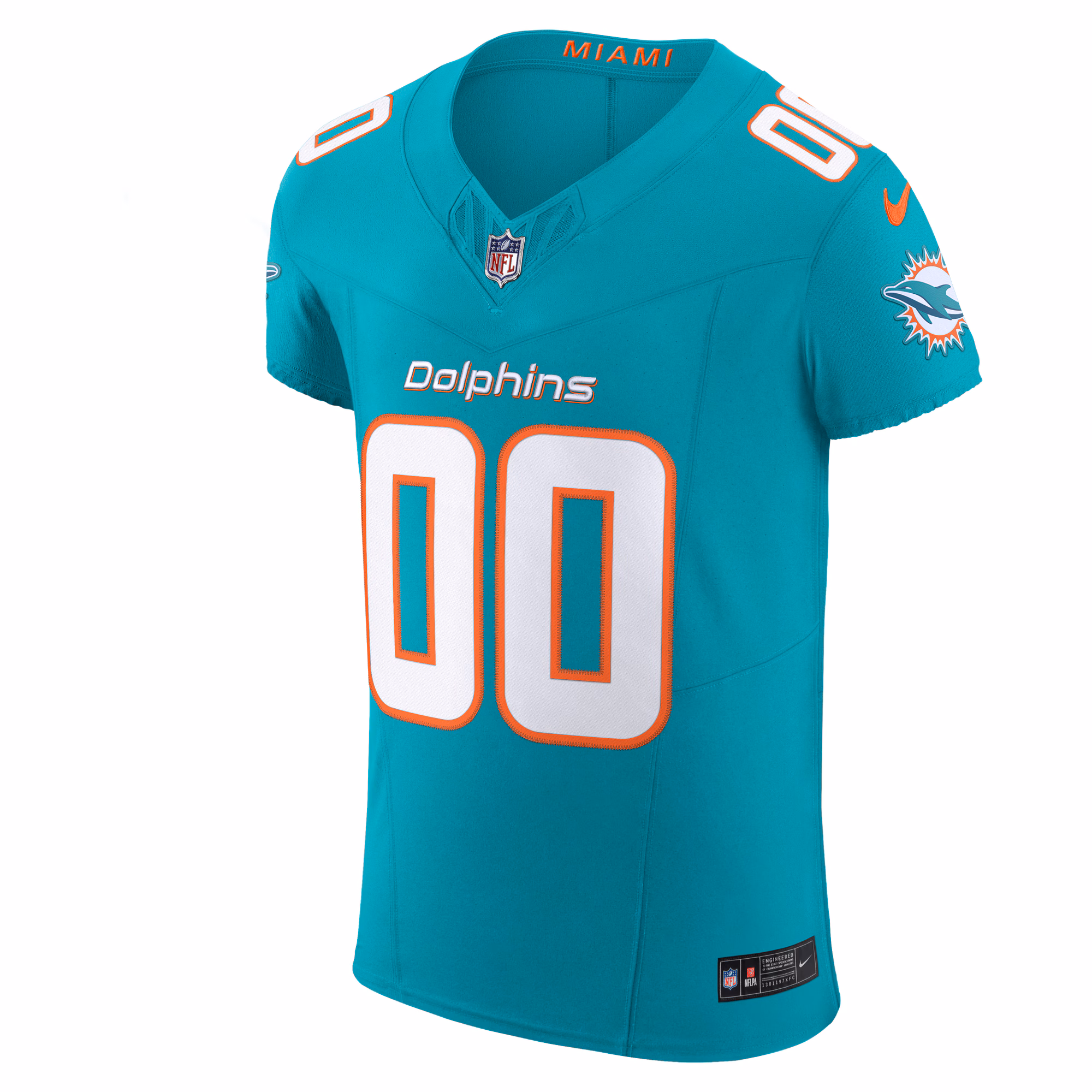 Men's Miami Dolphins  Aqua Vapor F.U.S.E. Elite Custom Jersey