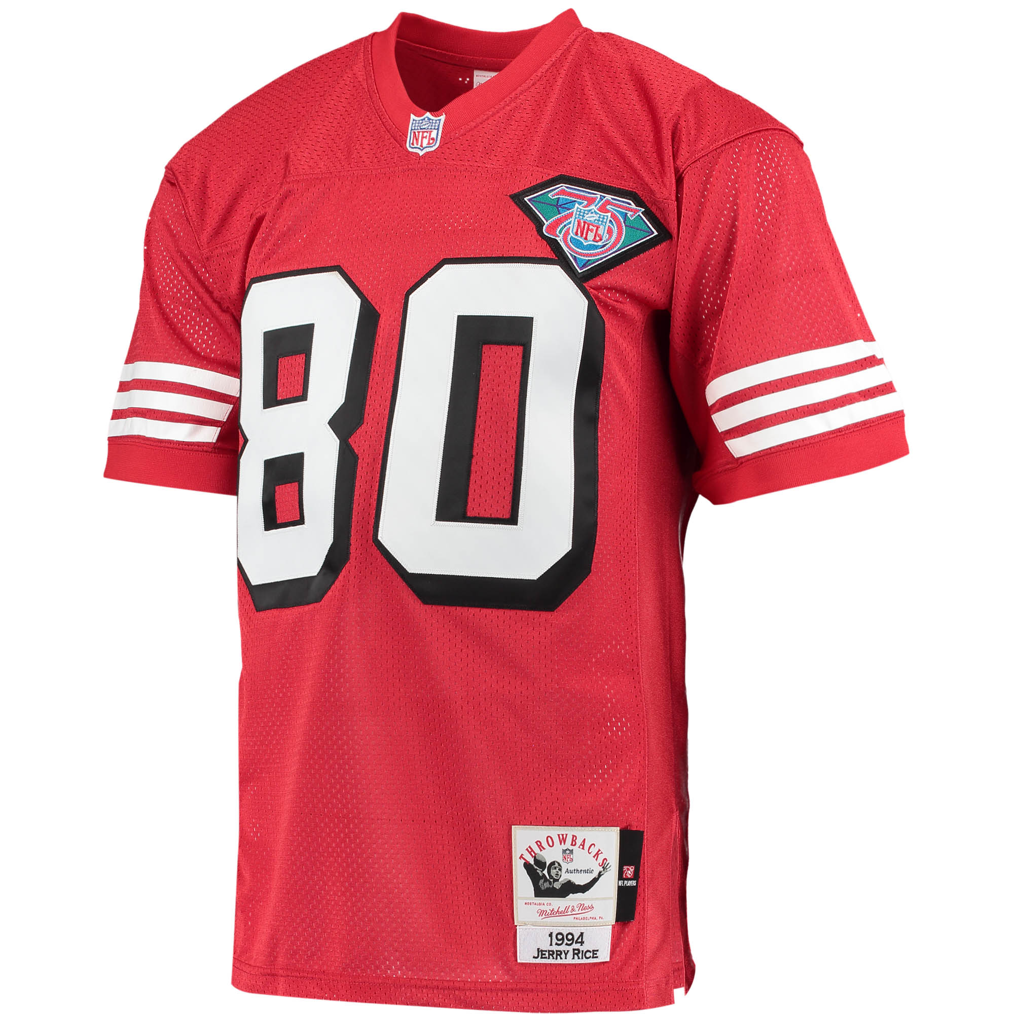Men's San Francisco 49ers 1994 Jerry Rice Mitchell & Ness Scarlet Authentic Throwback Retired Player Jersey