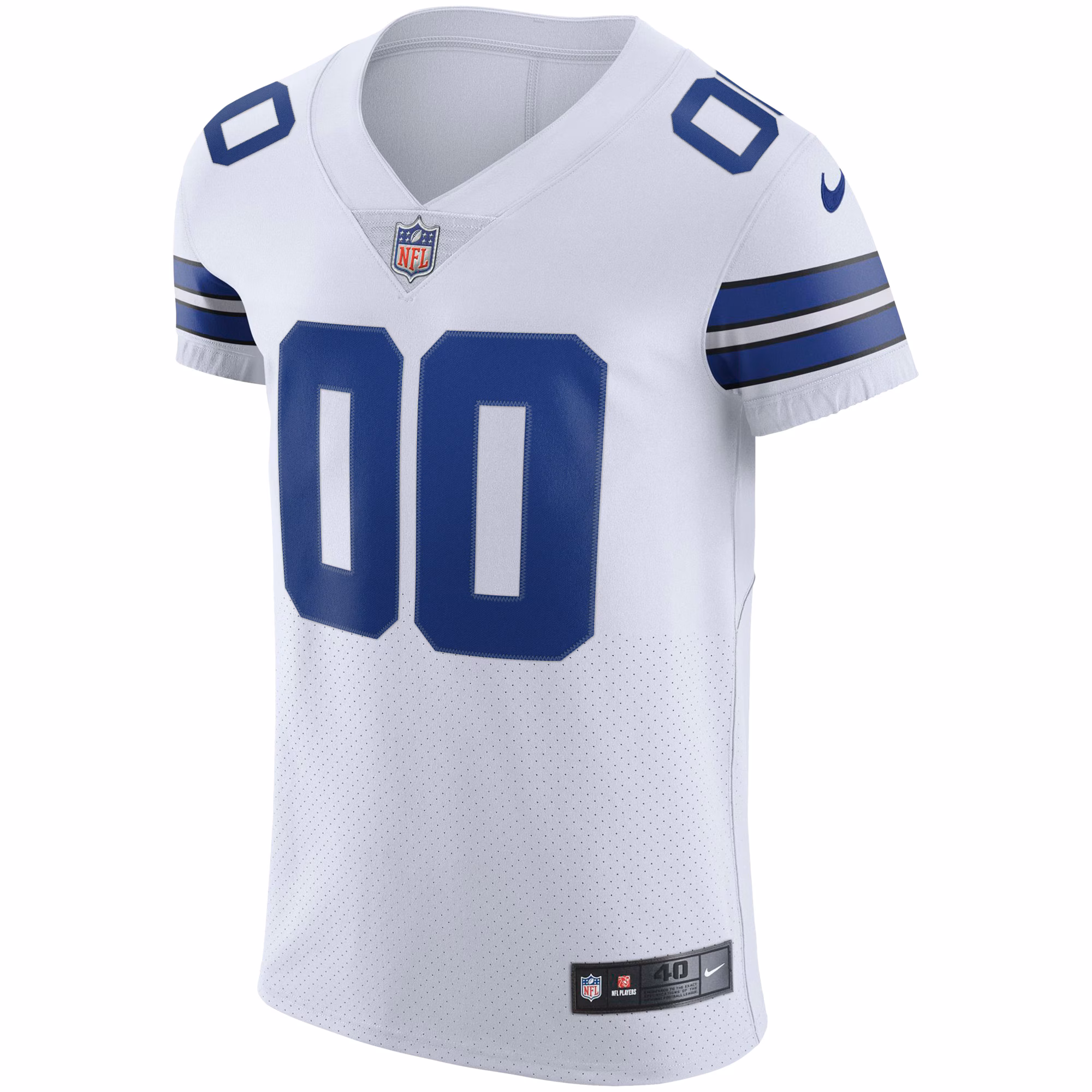 Men's Dallas Cowboys  White Vapor Elite Custom Jersey