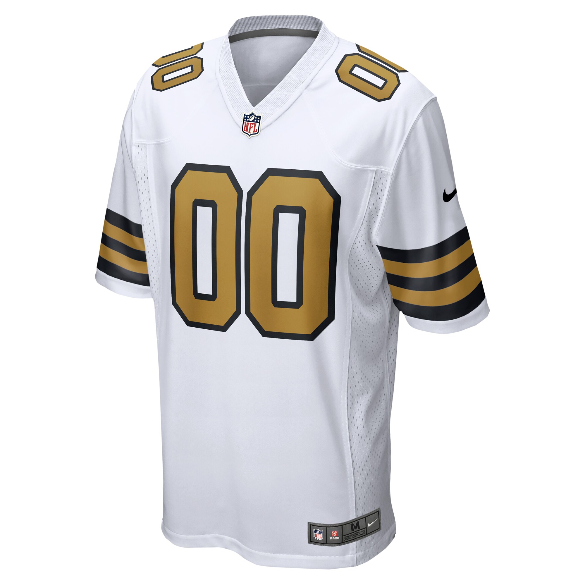 Men's New Orleans Saints  White Alternate Custom Game Jersey
