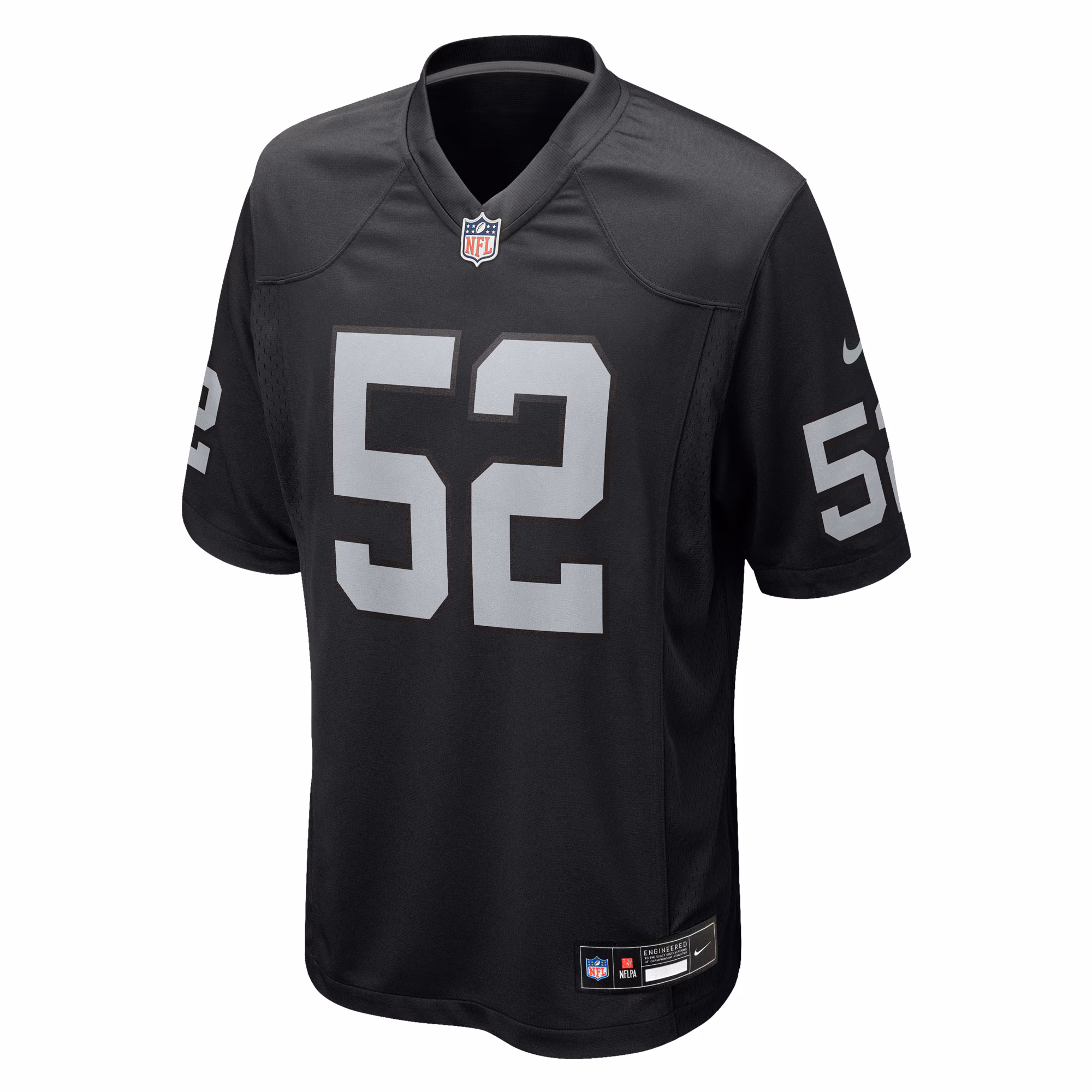 Men's Las Vegas Raiders Elandon Roberts  Black Team Game Jersey