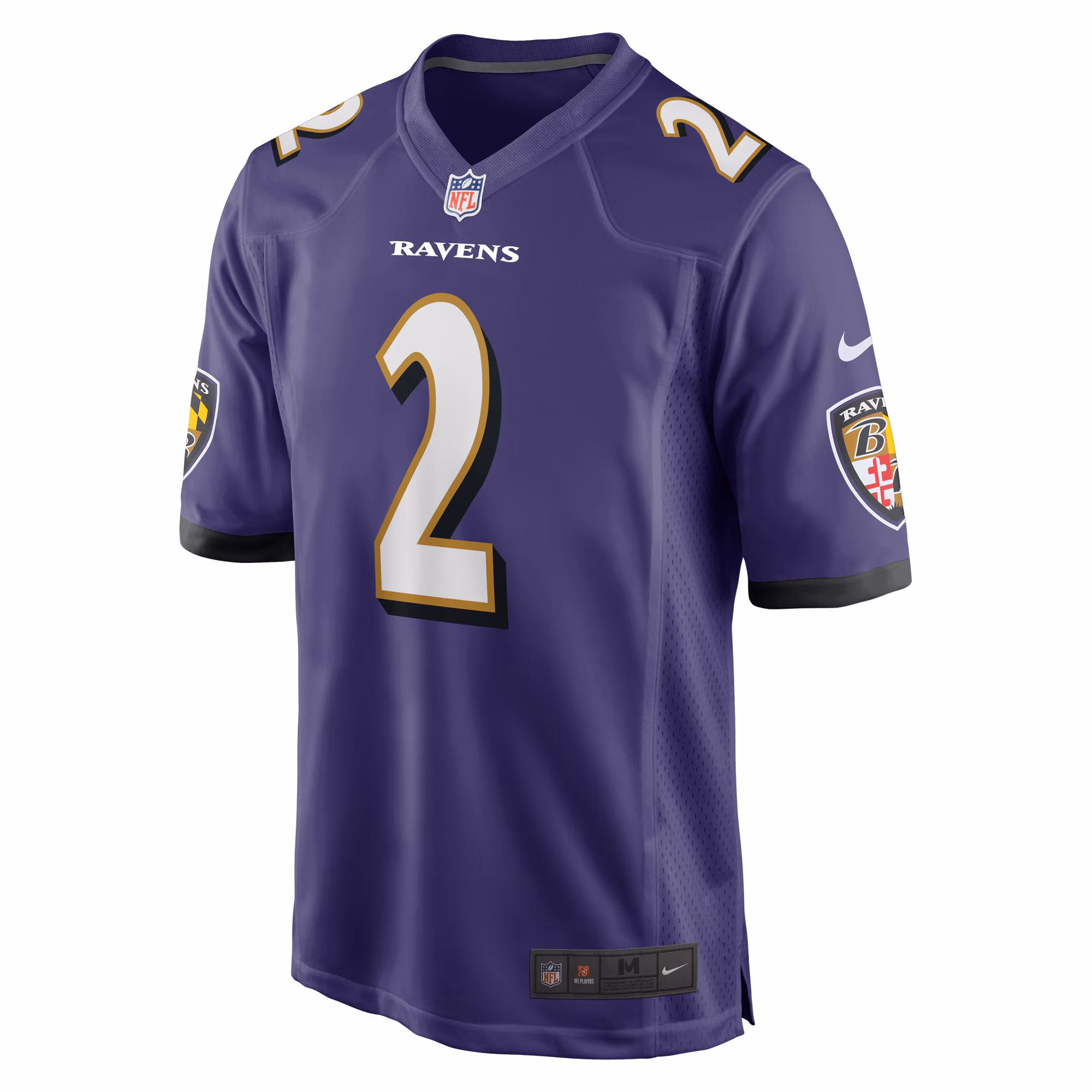 Men's Baltimore Ravens Nate Wiggins  Purple Player Game Jersey