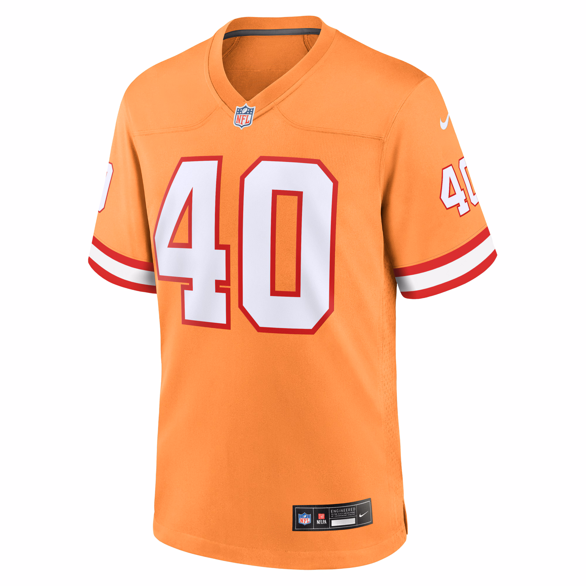 Men's Tampa Bay Buccaneers Mike Alstott  Orange Throwback Game Jersey