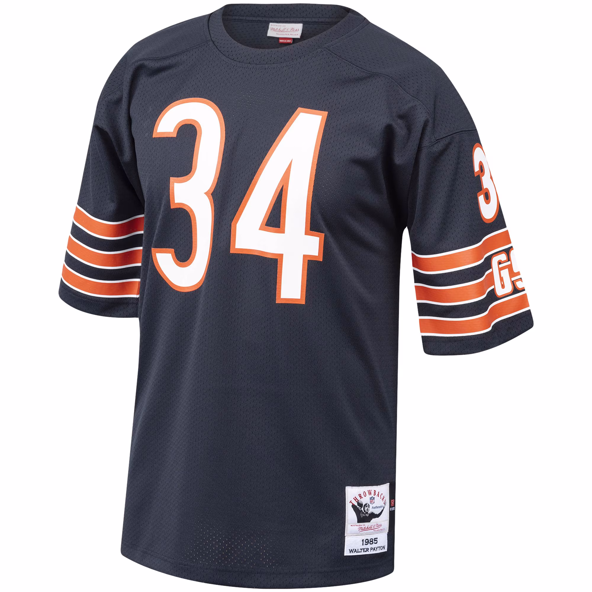 Men's Chicago Bears 1985 Walter Payton Mitchell & Ness Navy Authentic Throwback Retired Player Jersey