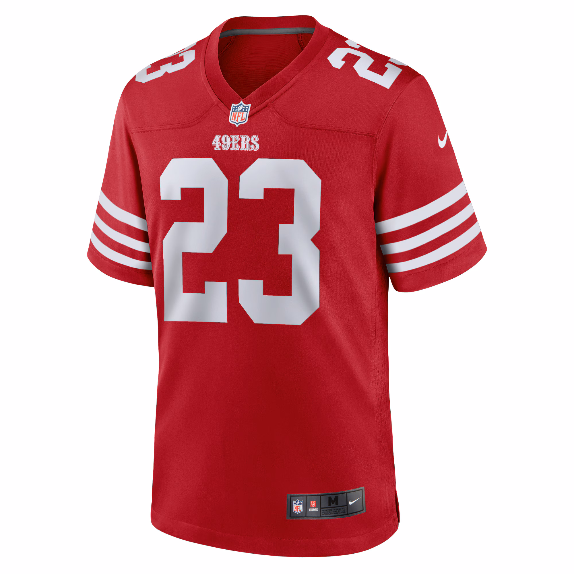 Men's San Francisco 49ers Christian McCaffrey  Scarlet Game Player Jersey