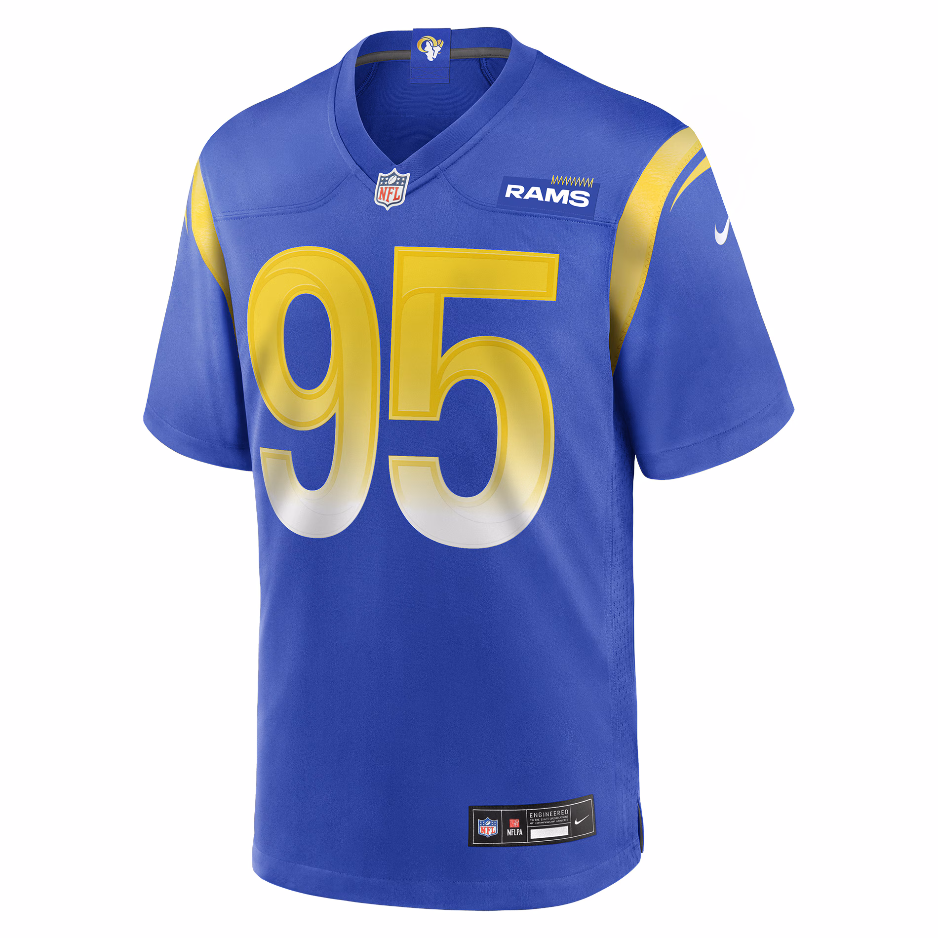 Men's Los Angeles Rams Poona Ford  Royal Team Game Jersey