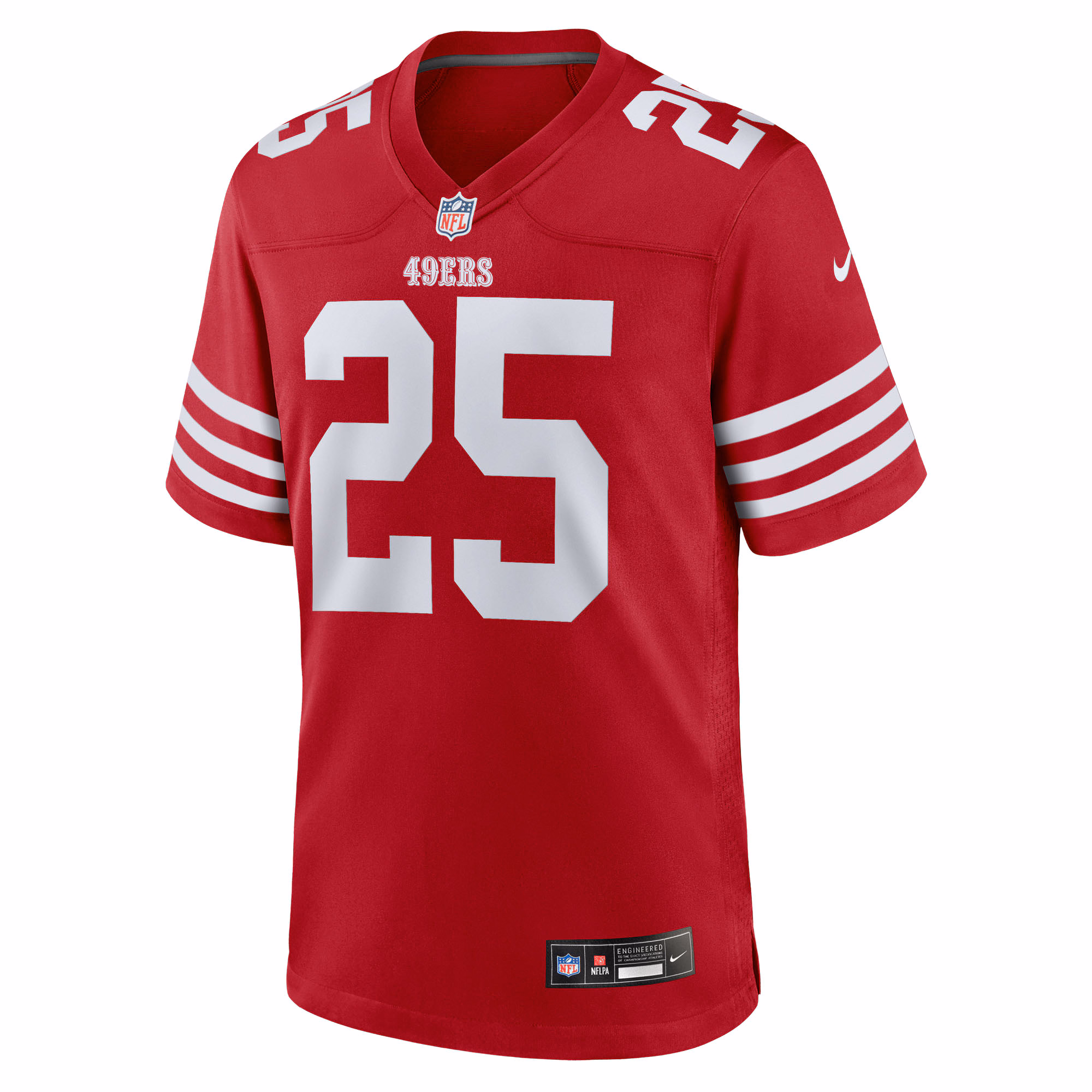 Men's San Francisco 49ers Jason Pinnock  Scarlet Team Game Jersey