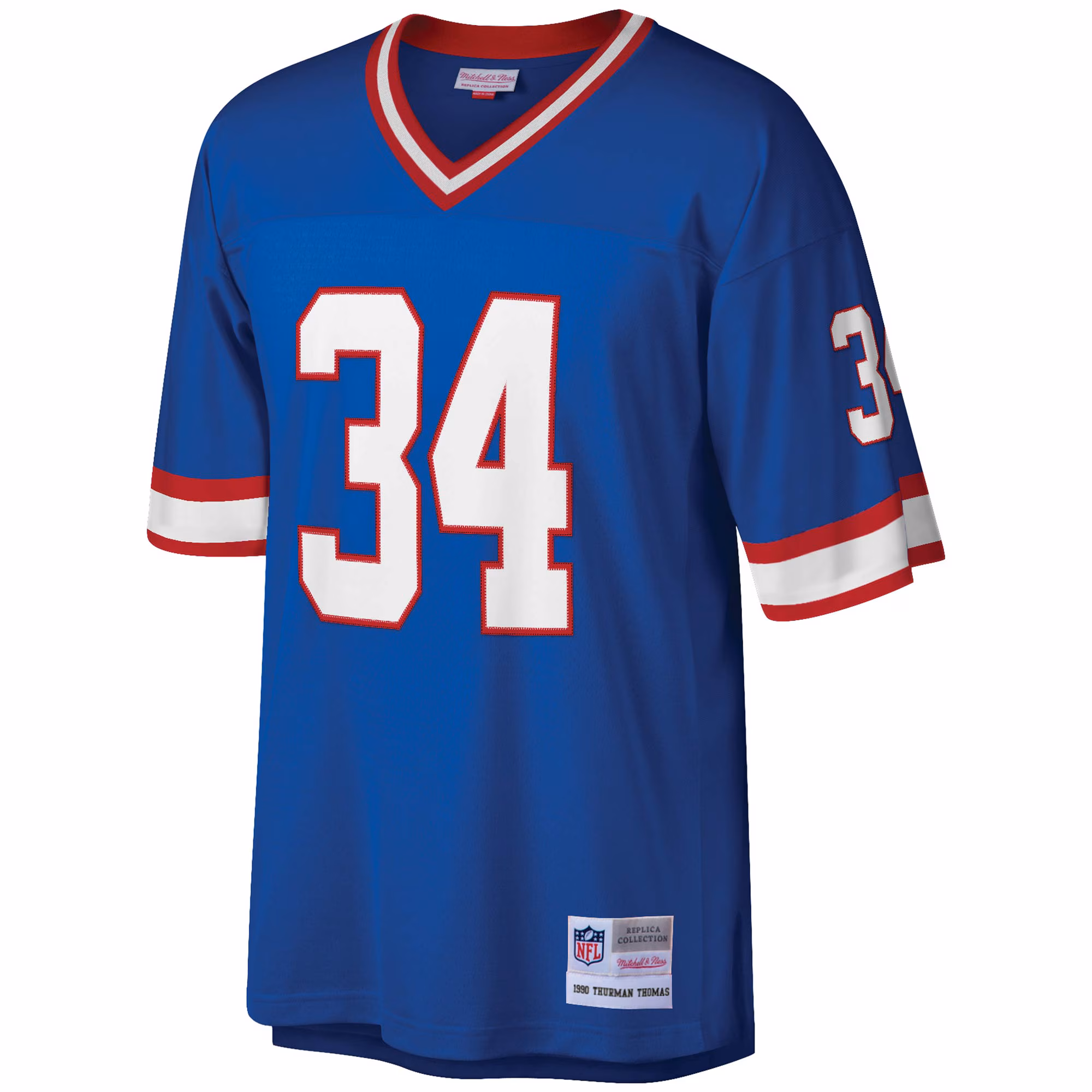 Men's Buffalo Bills Thurman Thomas Mitchell & Ness Royal Legacy Replica Jersey