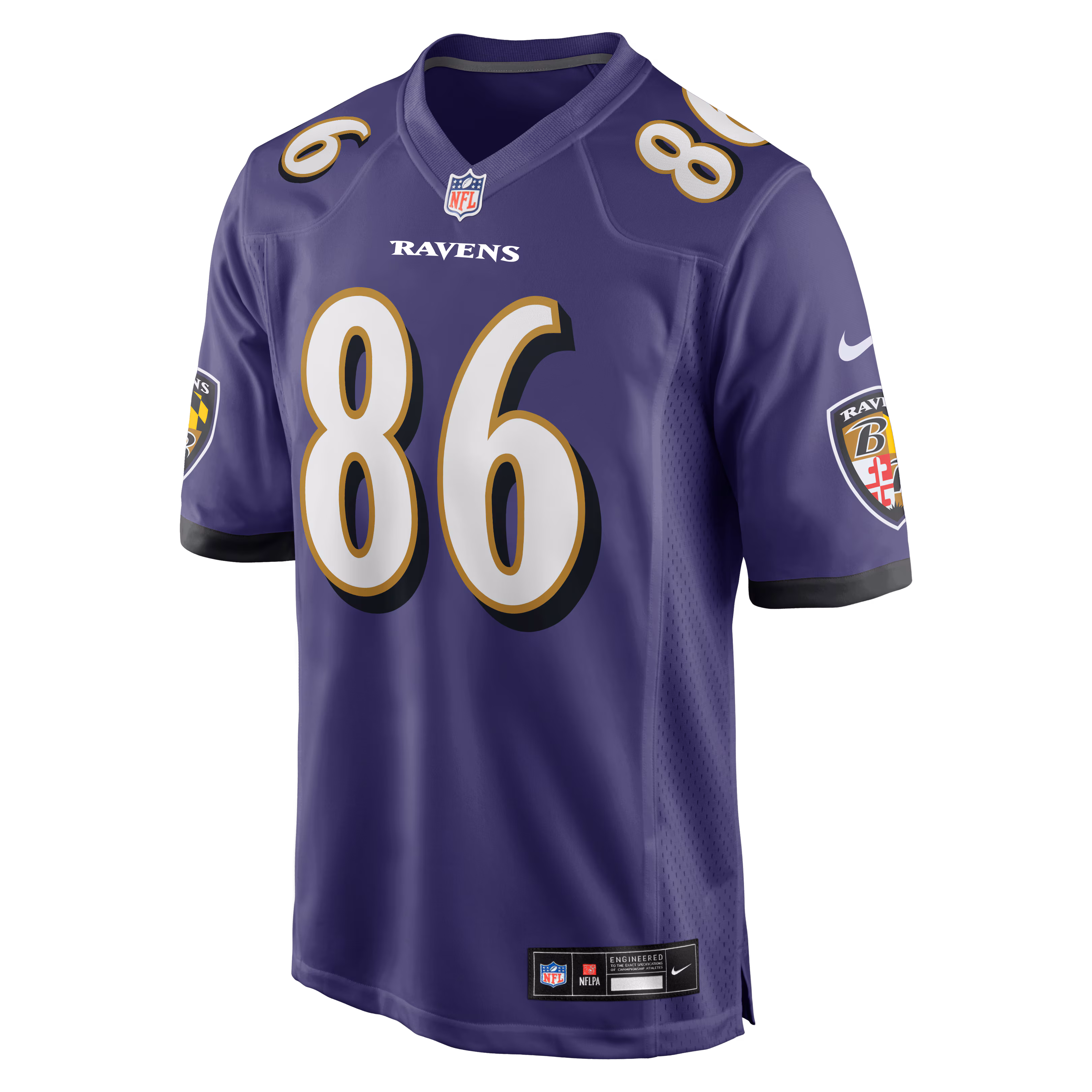Men's Baltimore Ravens Cornelius Johnson  Purple Team Game Jersey