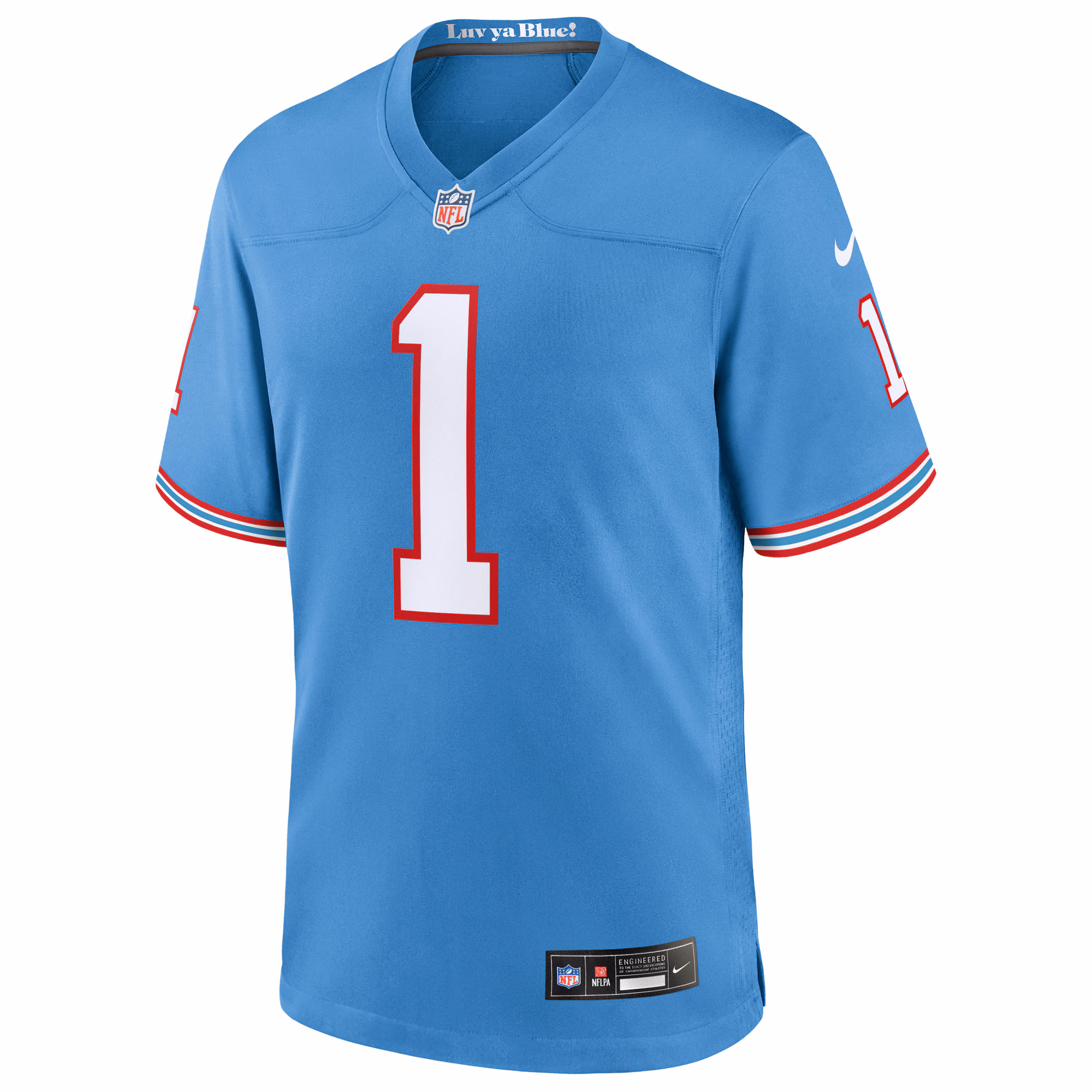 Men's Tennessee Titans Cameron Ward  Light Blue 2025 NFL Draft First Round Pick 2nd Alternate Game Jersey