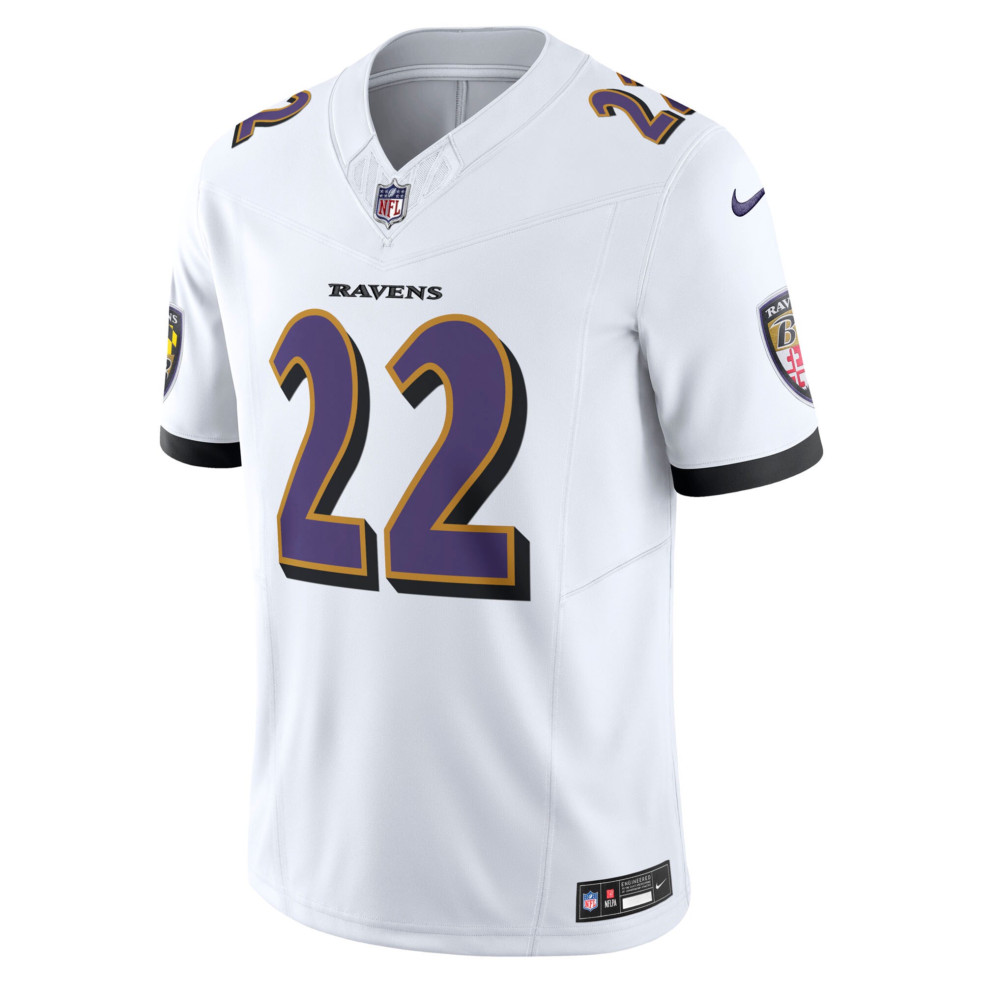Men's Baltimore Ravens Derrick Henry  White Vapor F.U.S.E. Limited Jersey