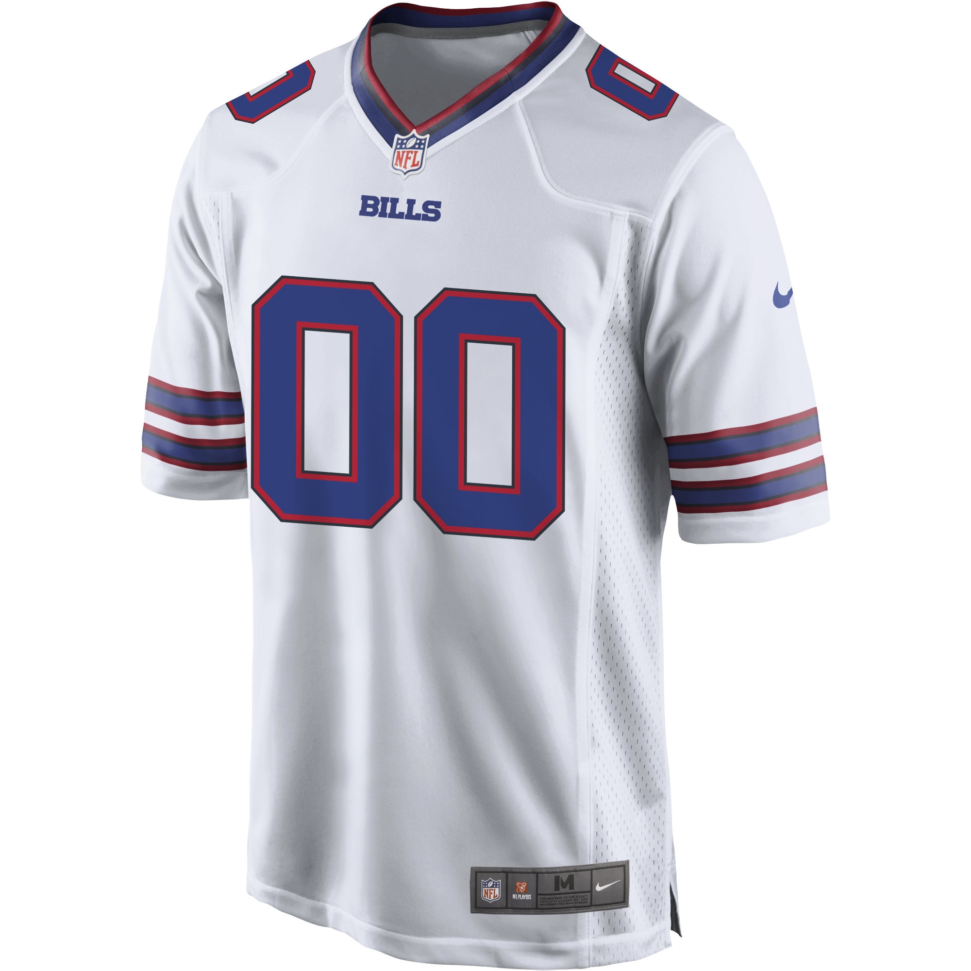 Men's Buffalo Bills  White Custom Game Jersey