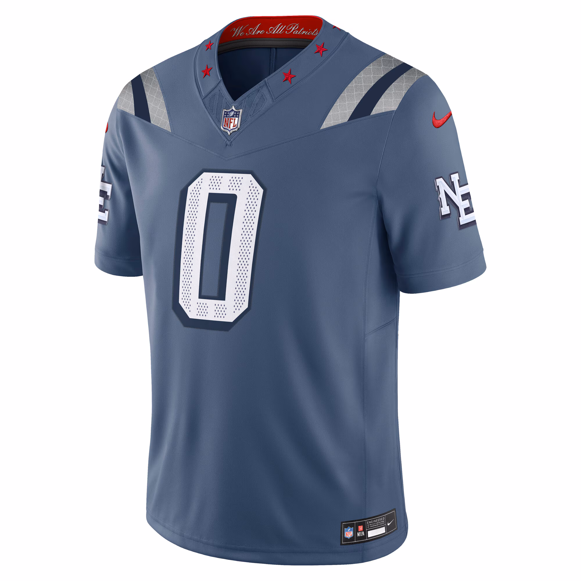 Men's New England Patriots Christian Gonzalez  Storm Blue 2025 Rivalries Collection Limited Jersey