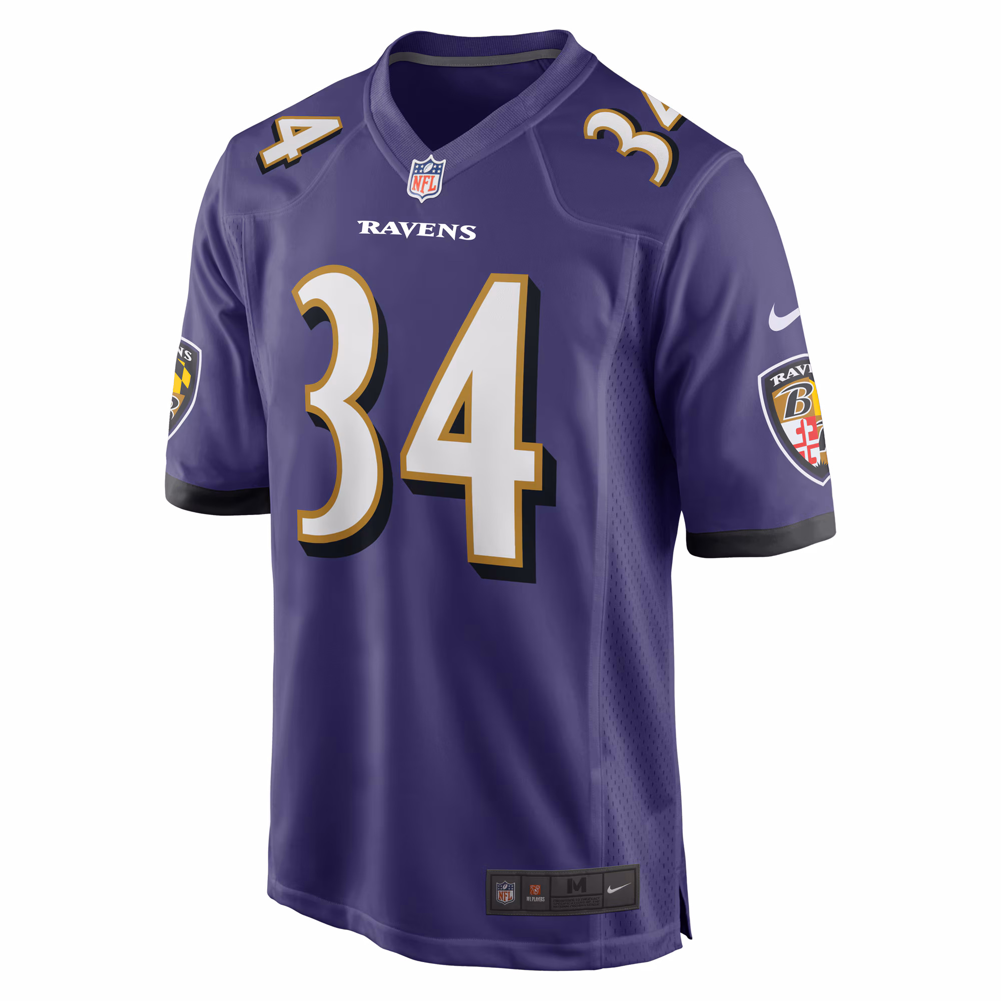Men's Baltimore Ravens Keaton Mitchell  Purple Game Jersey