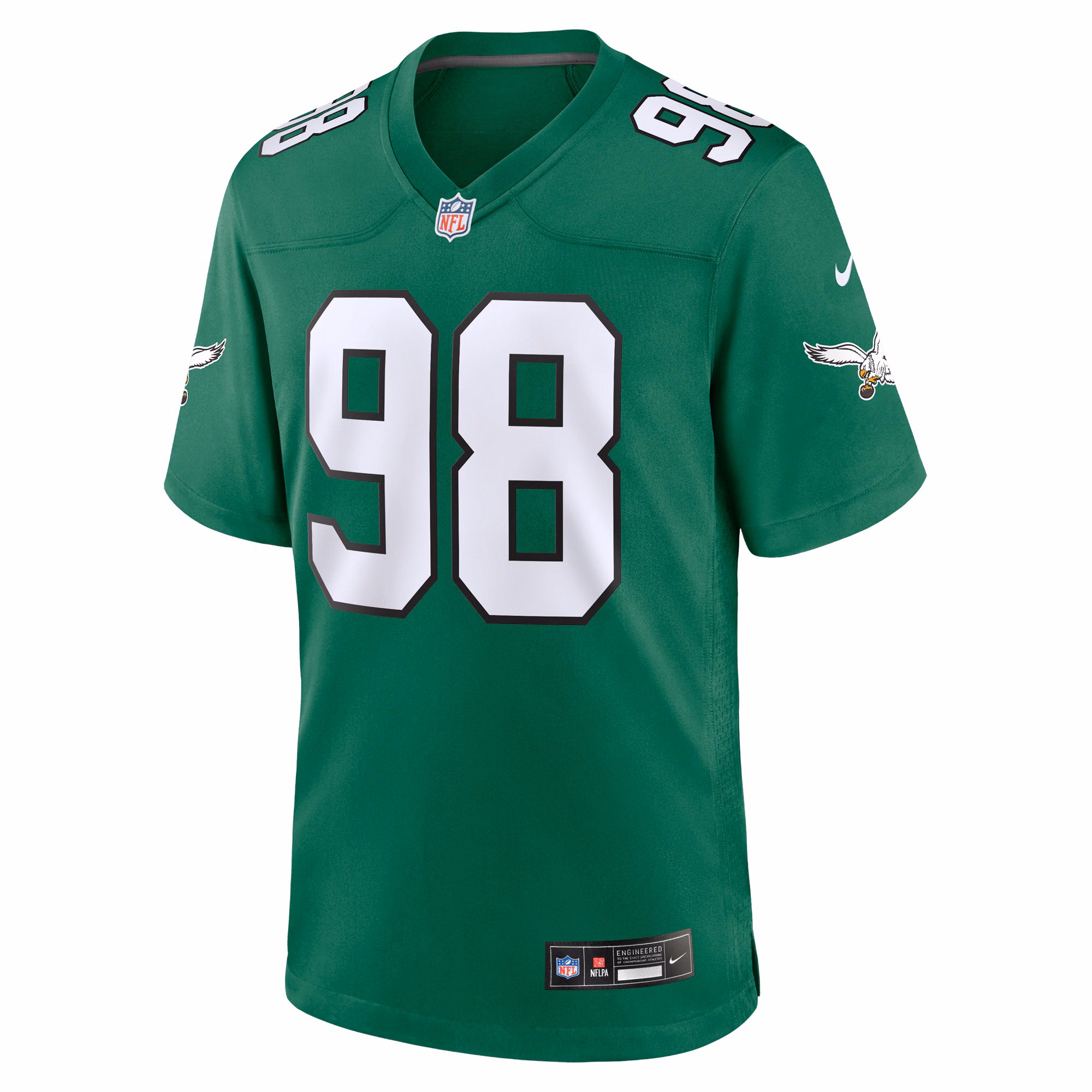 Men's Philadelphia Eagles Jalen Carter  Kelly Green Alternate Game Jersey