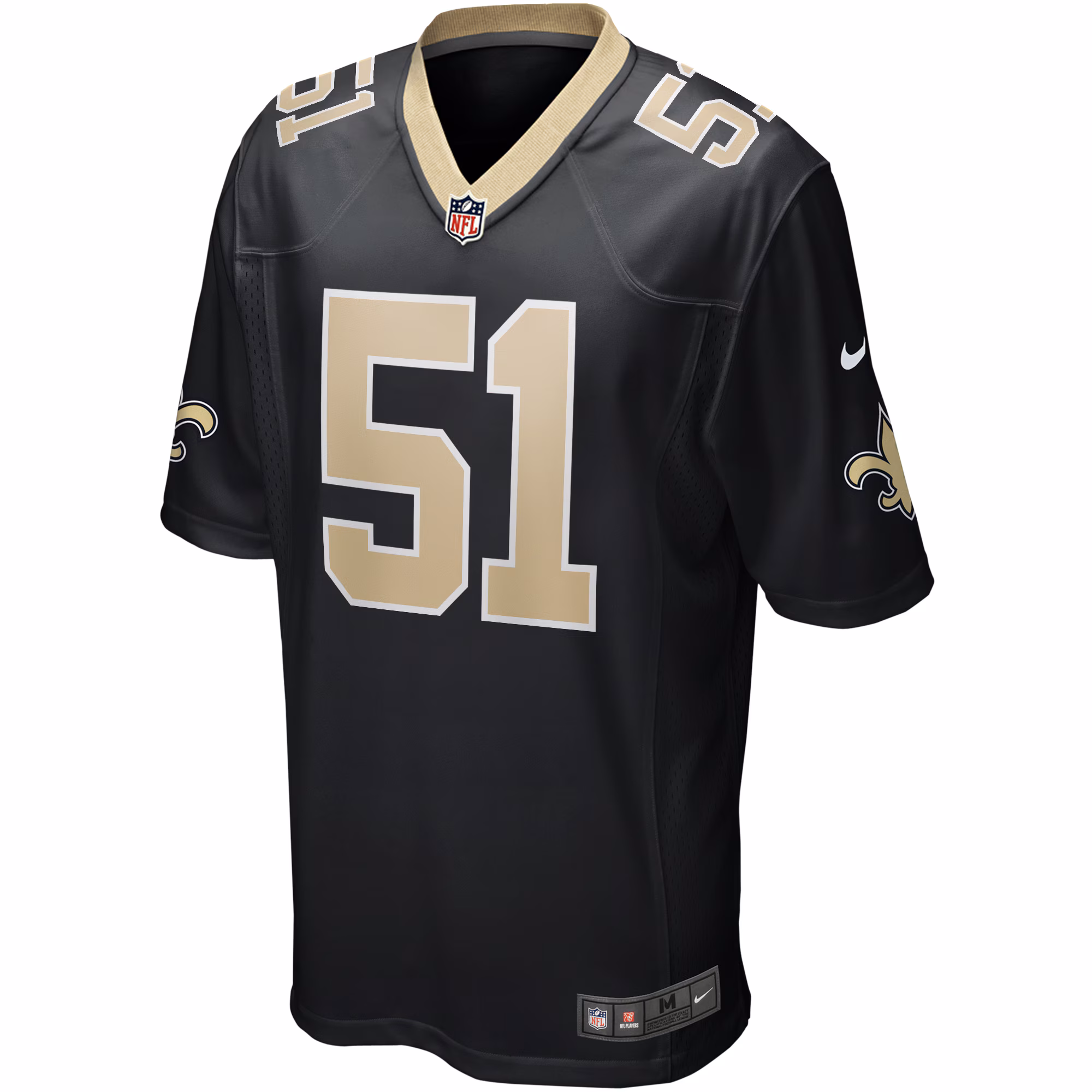Men's New Orleans Saints Cesar Ruiz  Black Player Game Jersey