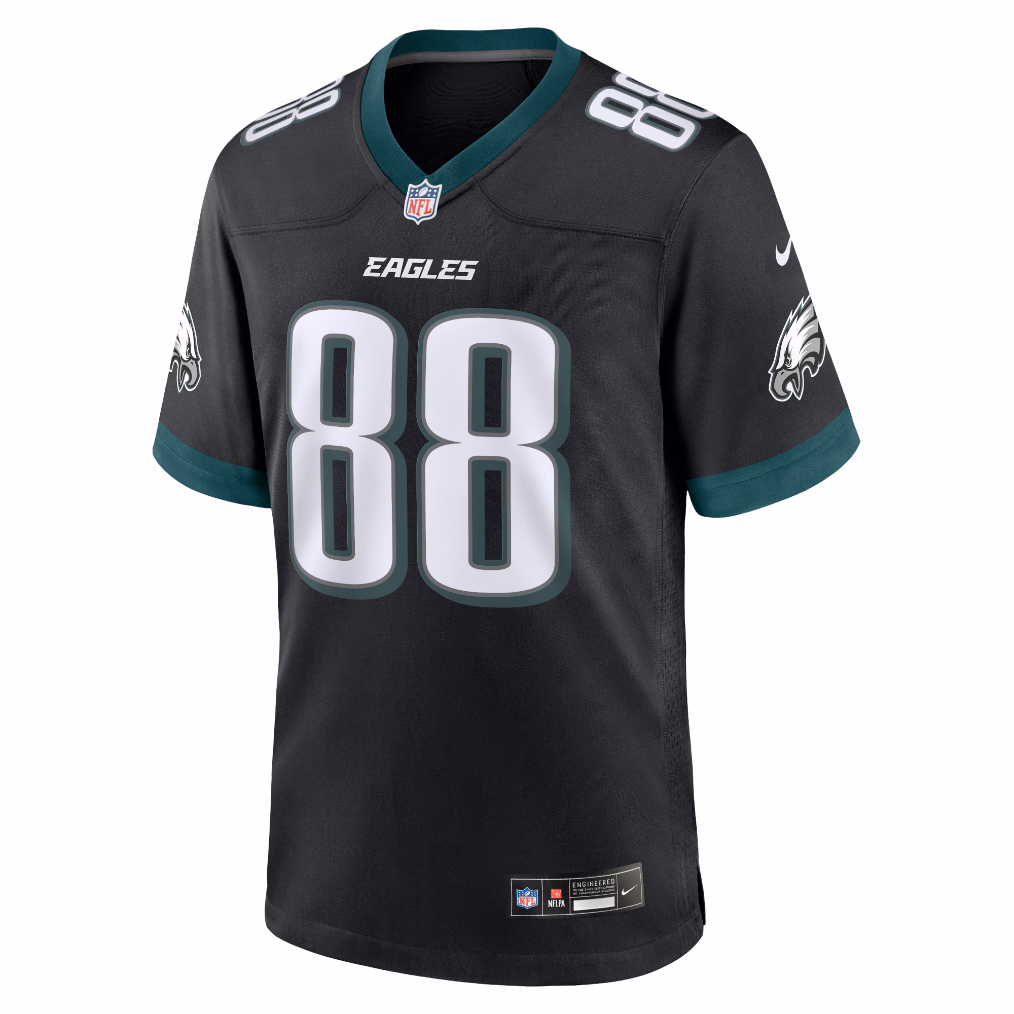 Men's Philadelphia Eagles Dallas Goedert  Black Alternate Game Jersey
