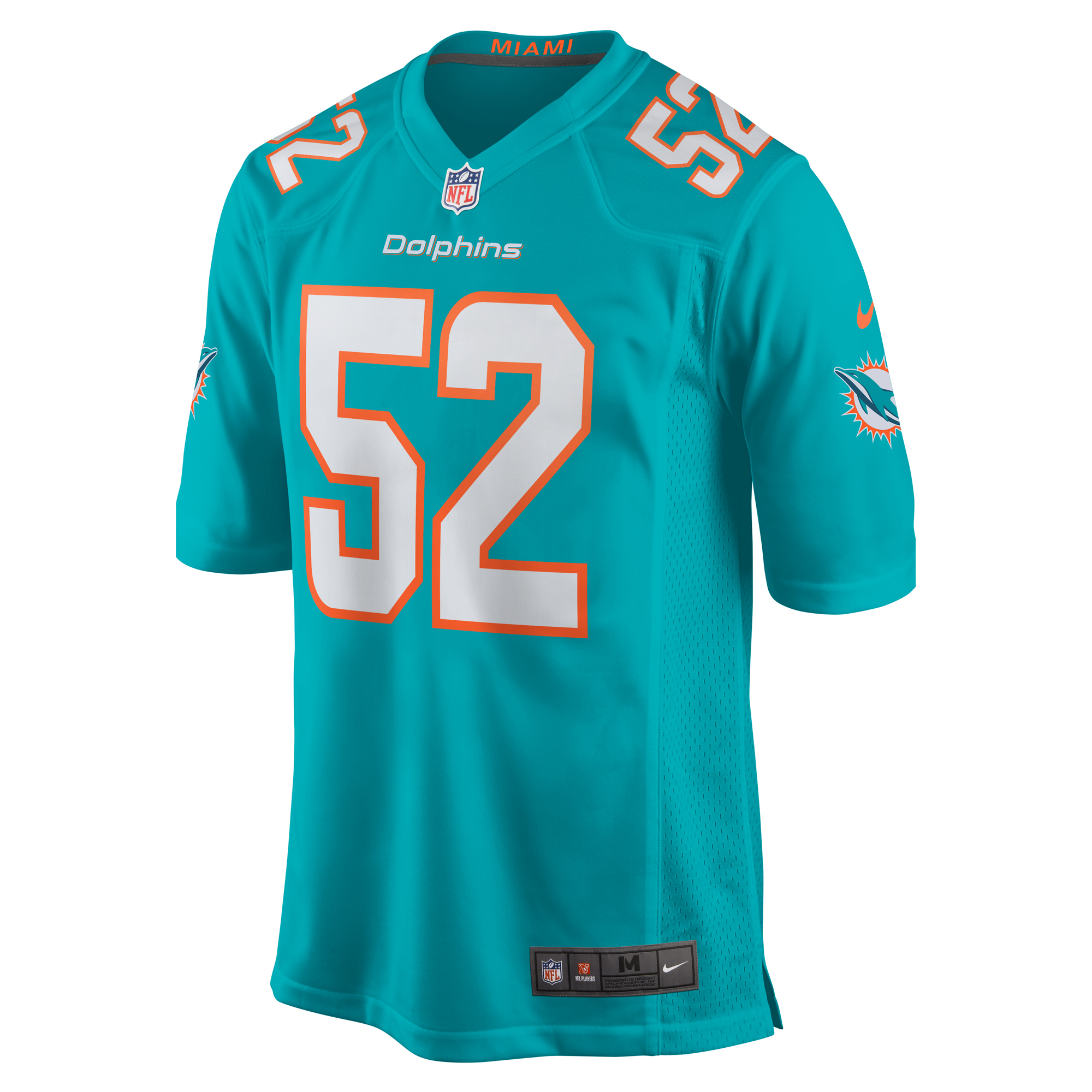Men's Miami Dolphins Patrick Paul  Aqua Game Jersey