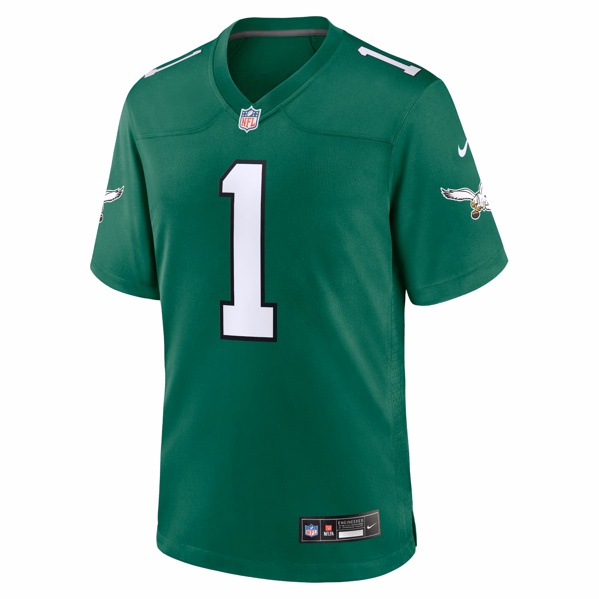 Men's Philadelphia Eagles Jalen Hurts  Kelly Green Alternate Game Player Jersey