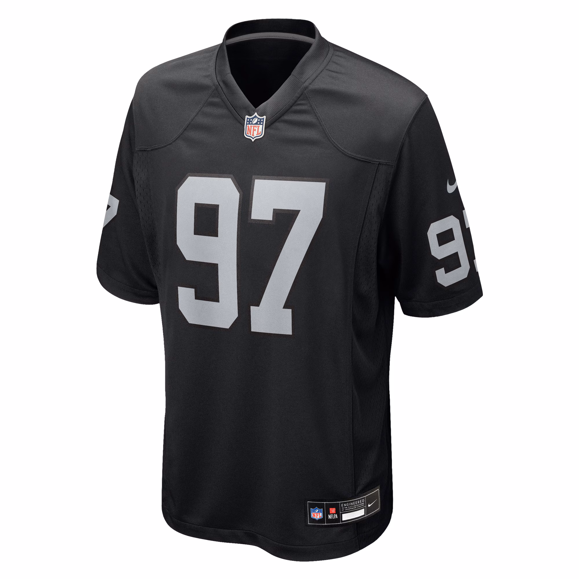 Men's Las Vegas Raiders Tonka Hemingway  Black Team Game Jersey