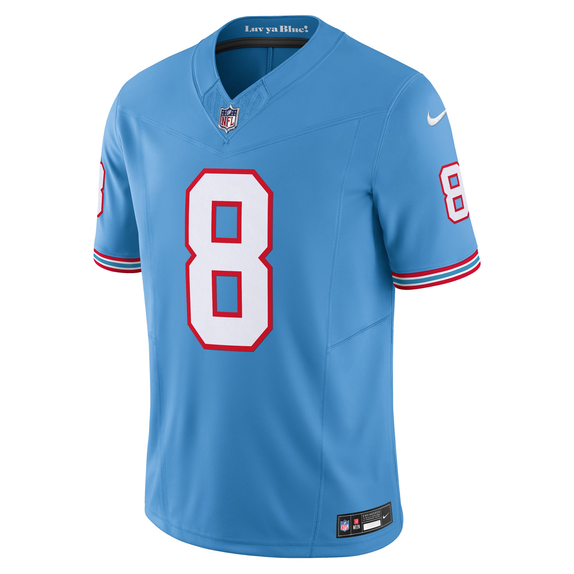 Men's Tennessee Titans Will Levis  Light Blue Alternate Oilers Throwback Vapor F.U.S.E. Limited Jersey