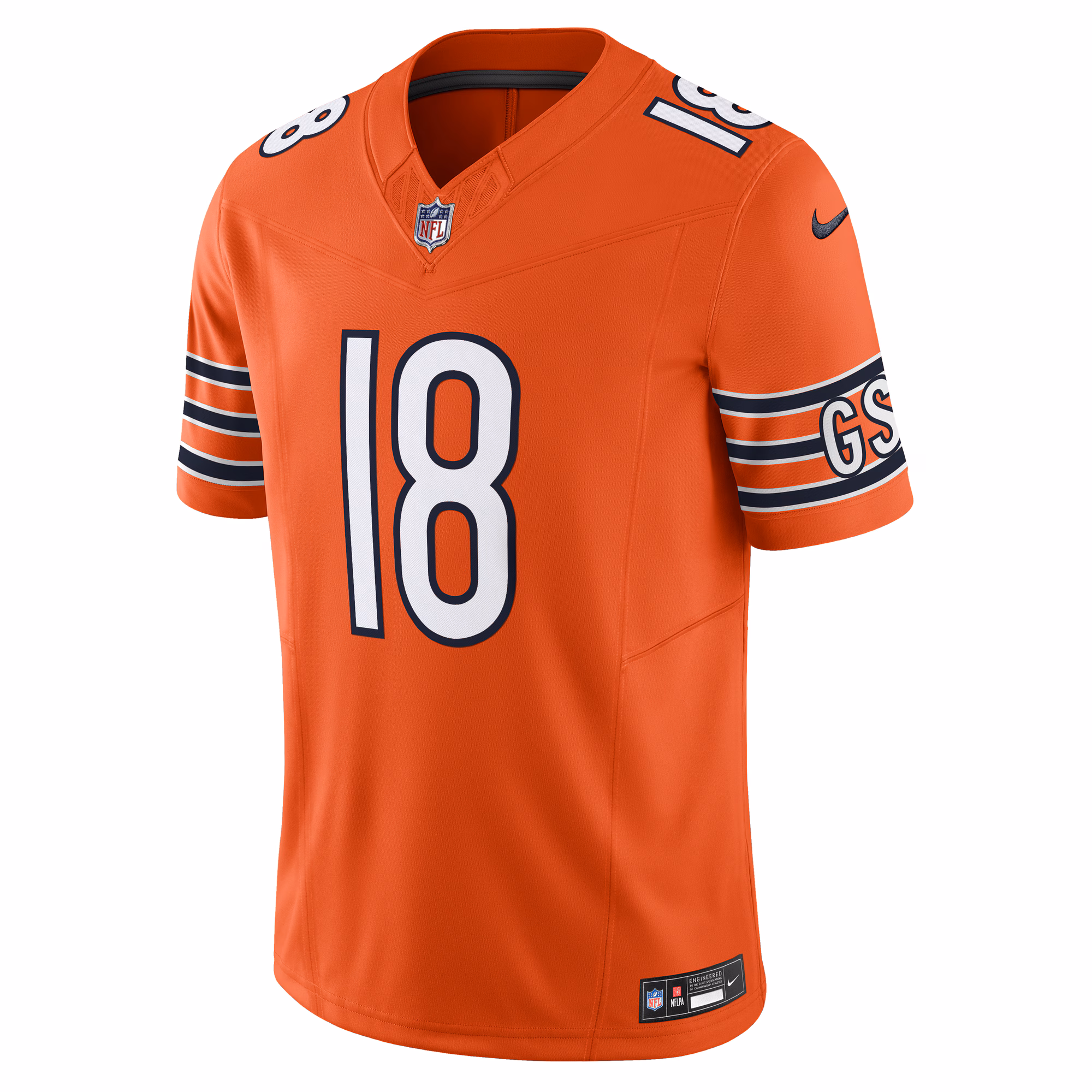 Men's Chicago Bears Caleb Williams  Orange Vapor F.U.S.E. Limited Jersey