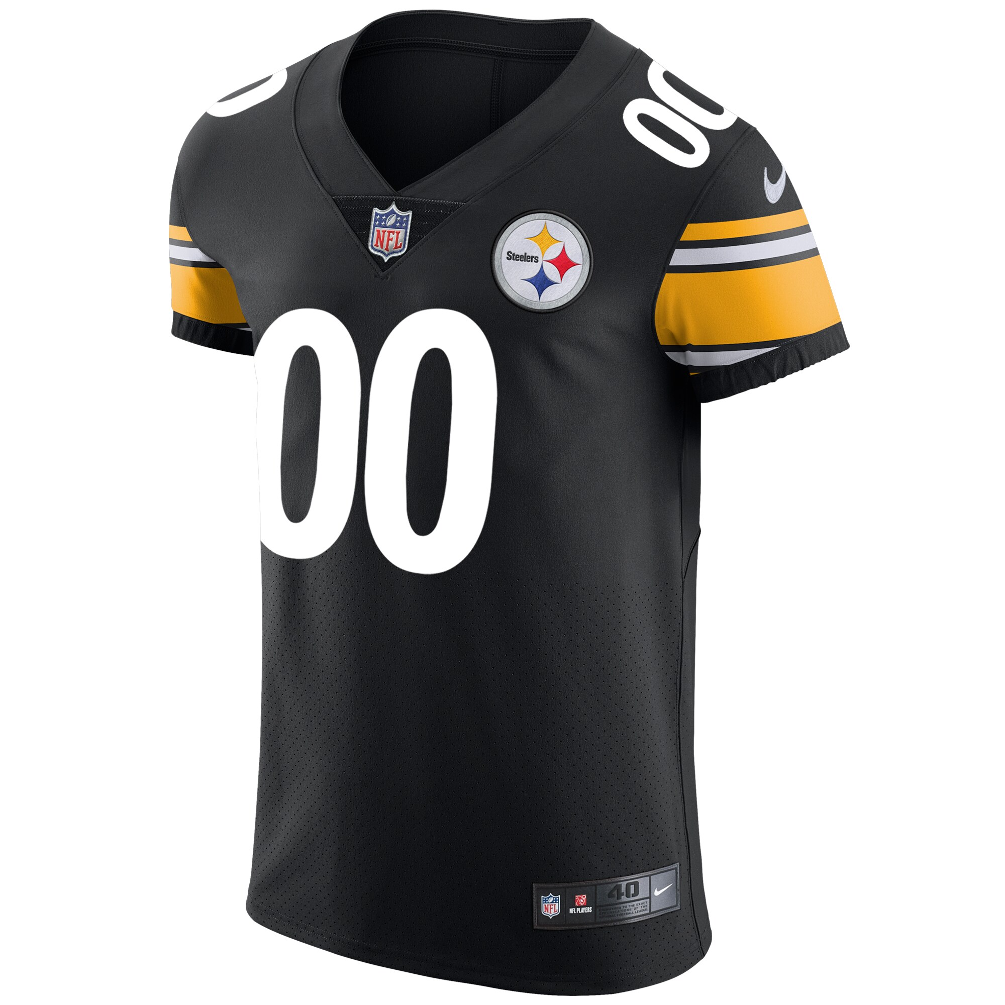 Men's Pittsburgh Steelers  Black Vapor Untouchable Custom Elite Jersey