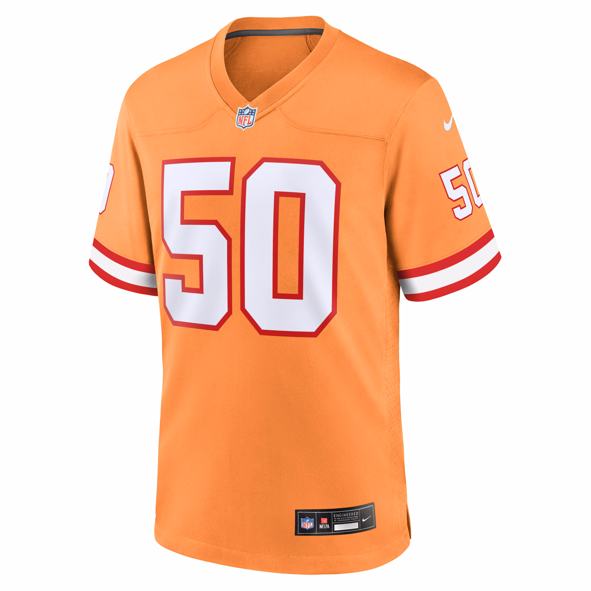 Men's Tampa Bay Buccaneers Vita Vea  Orange Throwback Game Jersey