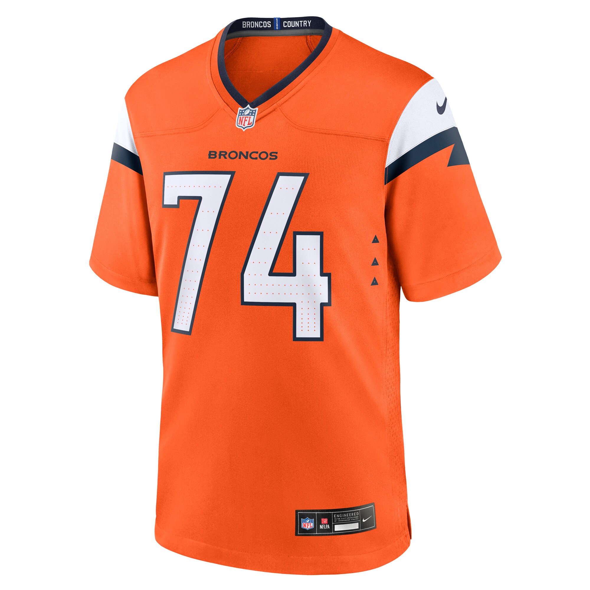 Men's Denver Broncos Ben Powers  Orange Team Game Jersey