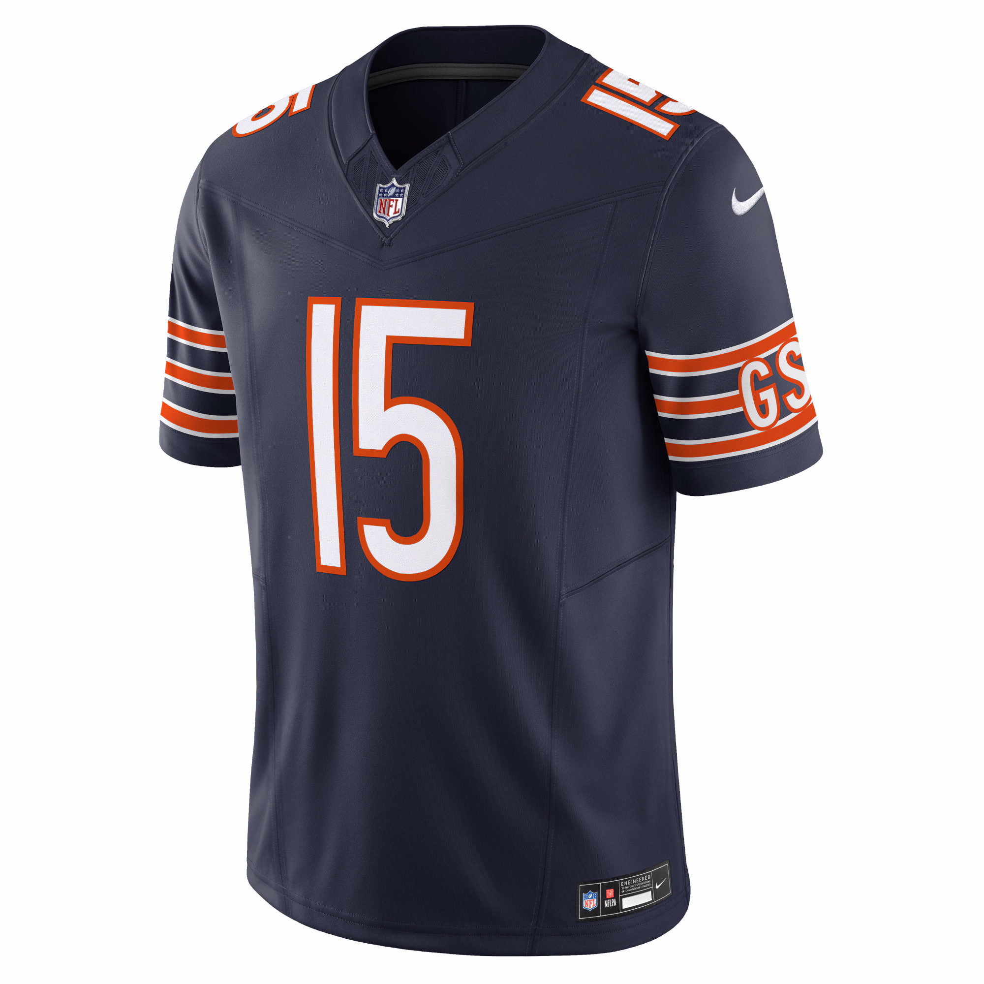 Men's Chicago Bears Rome Odunze  Navy Vapor F.U.S.E. Limited Jersey