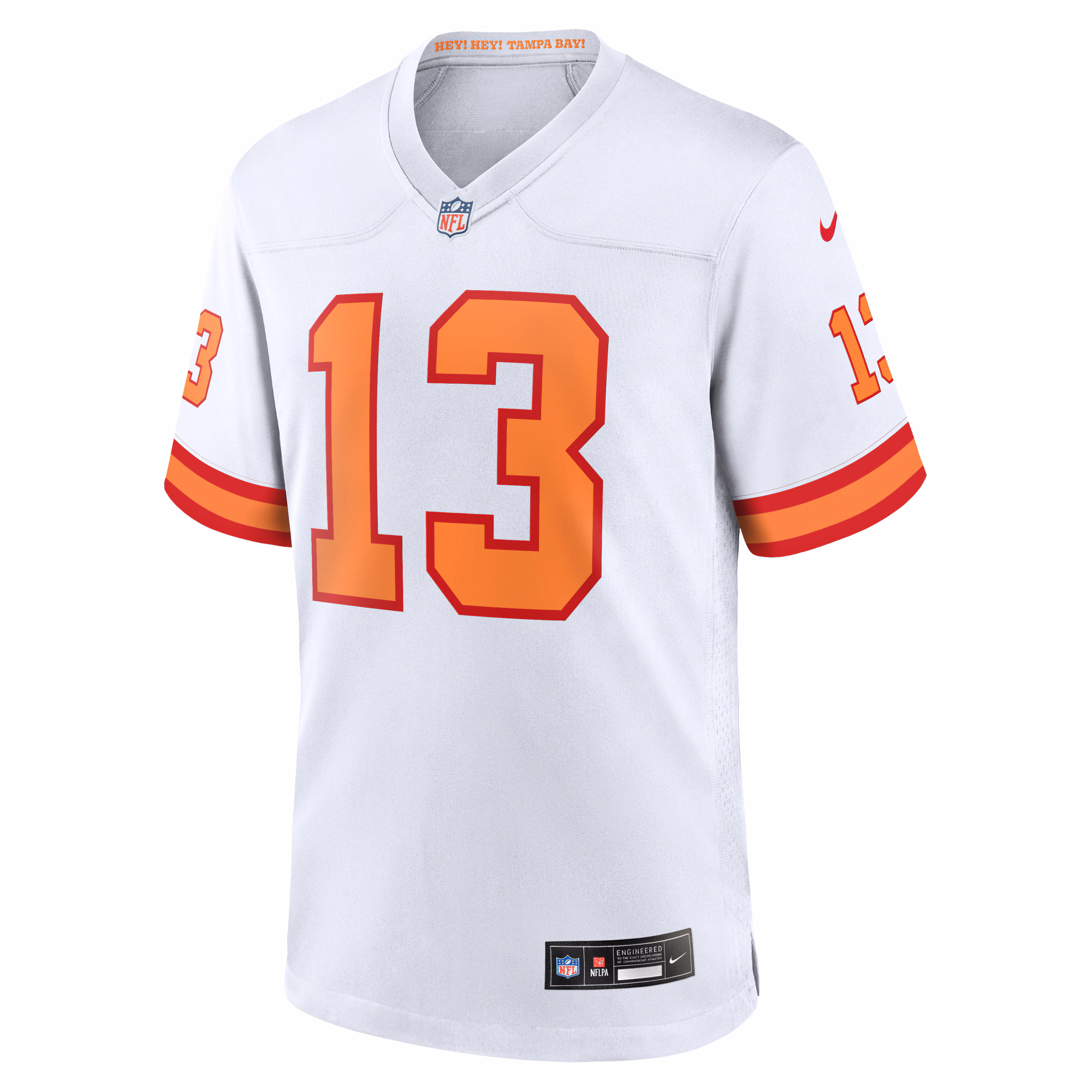 Men's '76 Tampa Bay Buccaneers Mike Evans  White Game Jersey