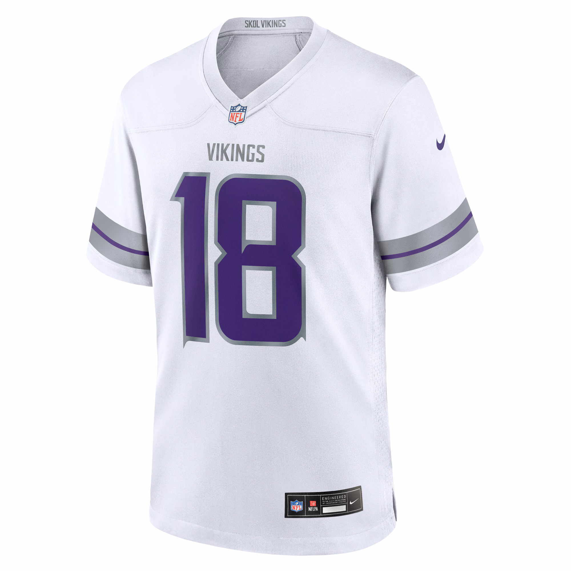 Men's Minnesota Vikings Justin Jefferson  White Alternate Game Player Jersey