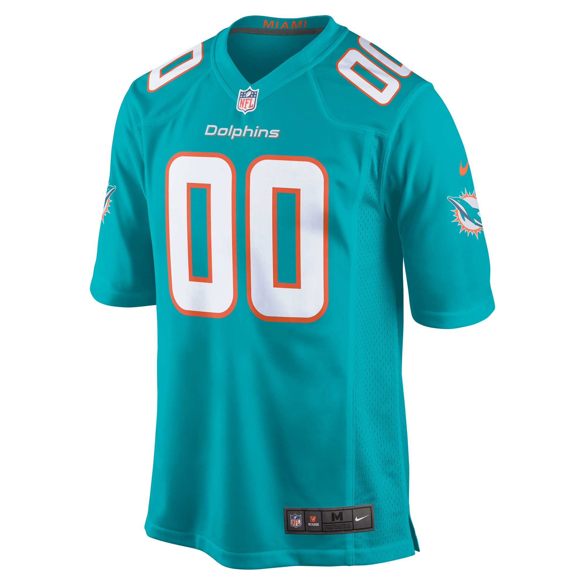 Men's Miami Dolphins  Aqua Custom Game Jersey