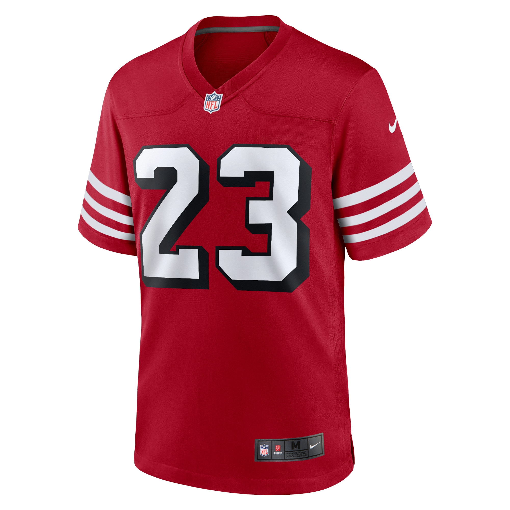 Men's San Francisco 49ers Christian McCaffrey  Scarlet Alternate Game Player Jersey