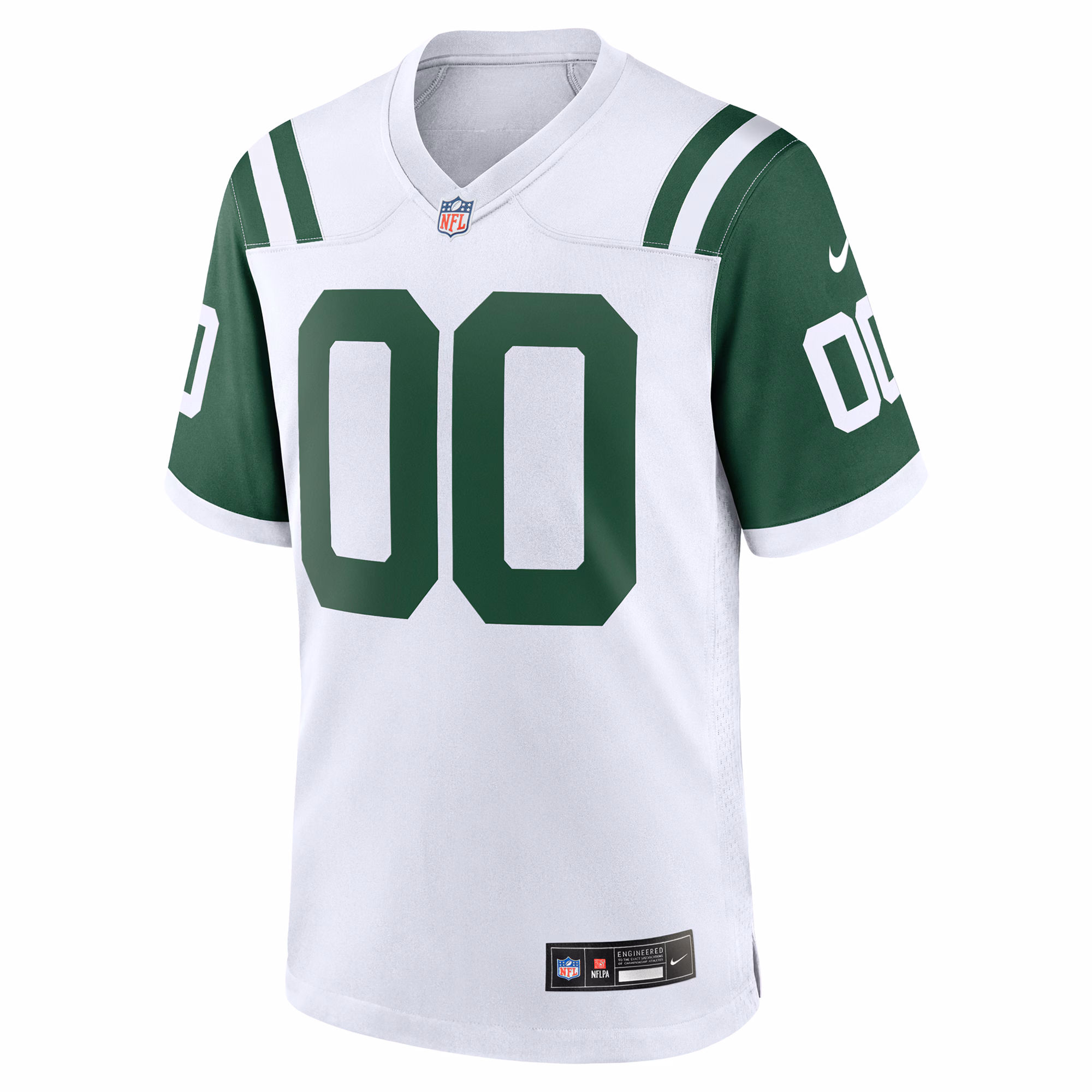 Men's New York Jets  White Classic Alternate Custom Replica Jersey