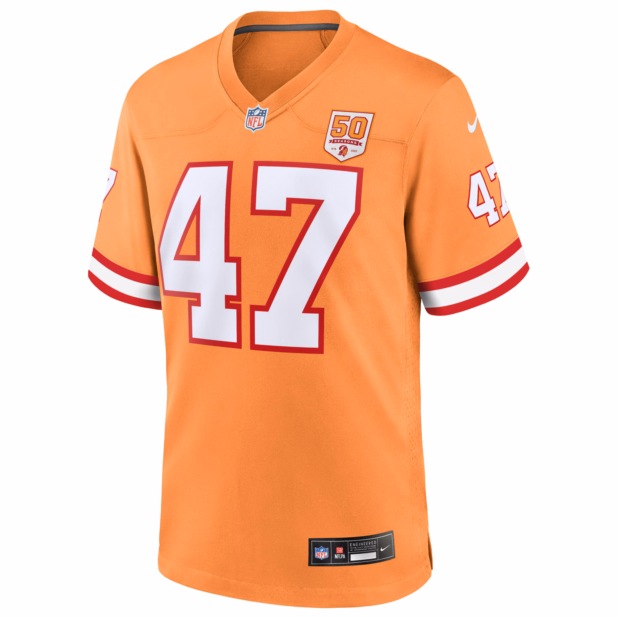 Men's Tampa Bay Buccaneers John Lynch  Creamsicle 50th Season Game Jersey