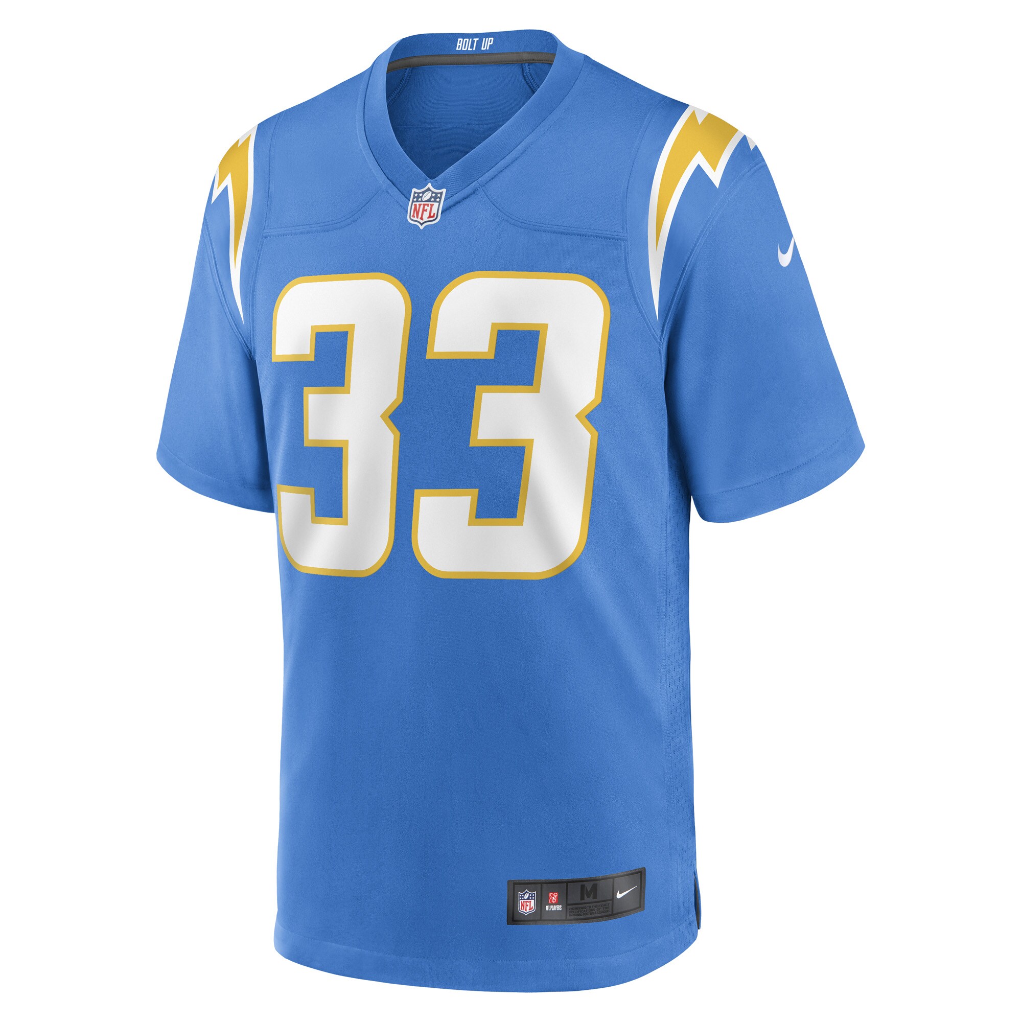 Men's Los Angeles Chargers Deane Leonard  Powder Blue Game Player Jersey