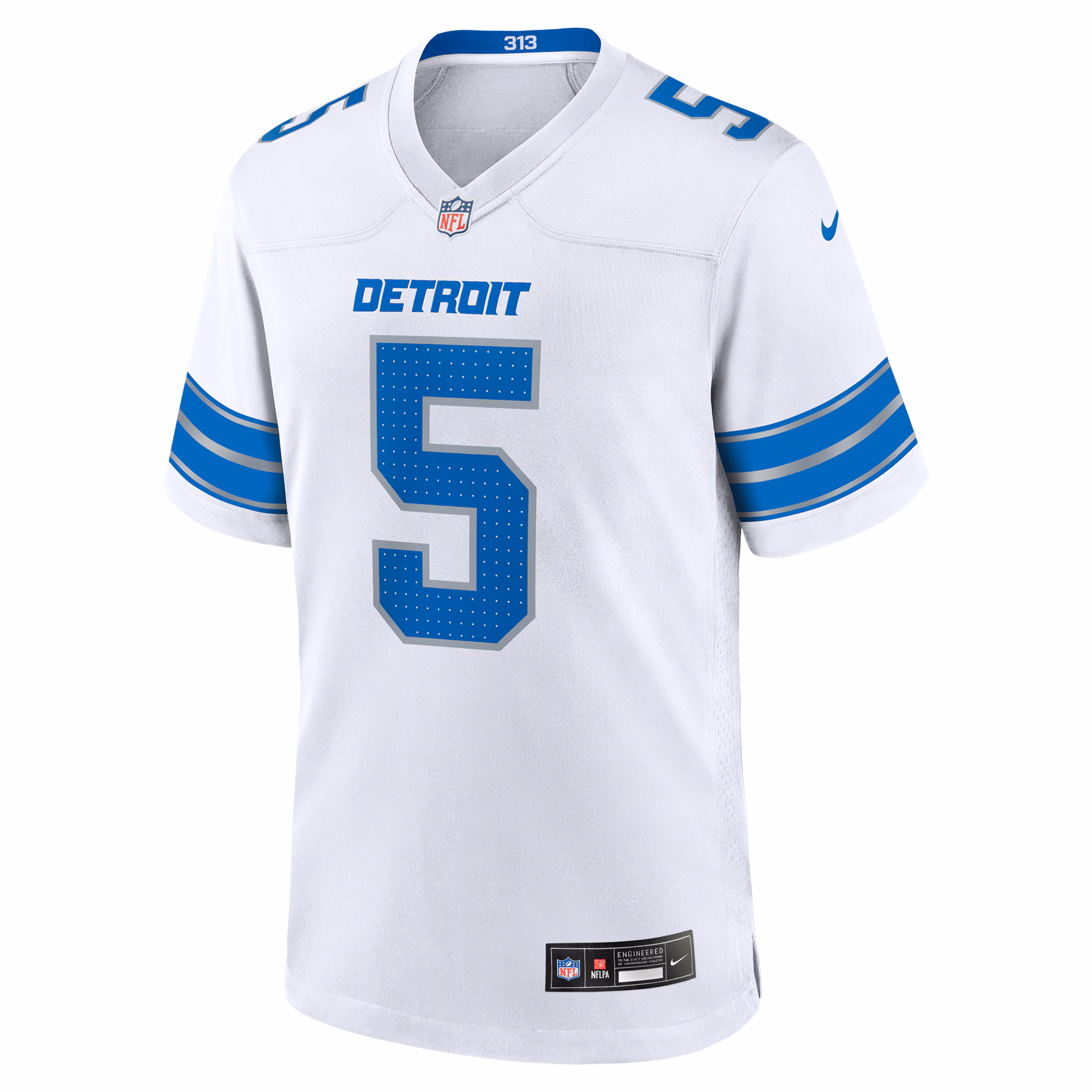 Men's Detroit Lions David Montgomery  White Game Jersey
